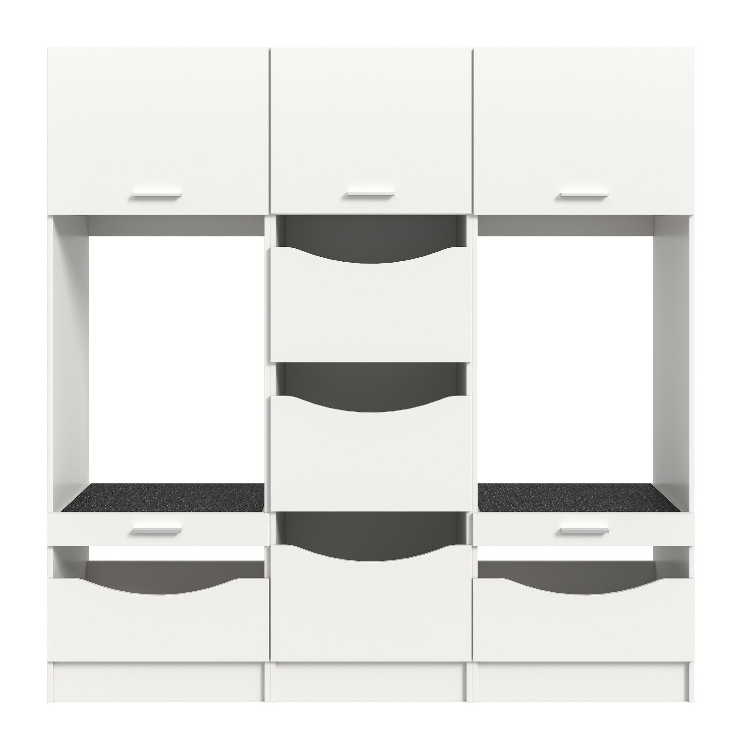 welltime Badmöbel-Set »FALAS, TOPSELLER!, 3-teilig, Hauswirtschaftsraum Set, Breite 192 cm« 2x Waschmaschinenumbau- & 1x Wäscheschrank, 