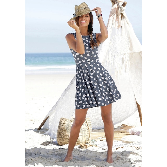 Beachtime Strandkleid, mit Blumendruck für bestellen | BAUR