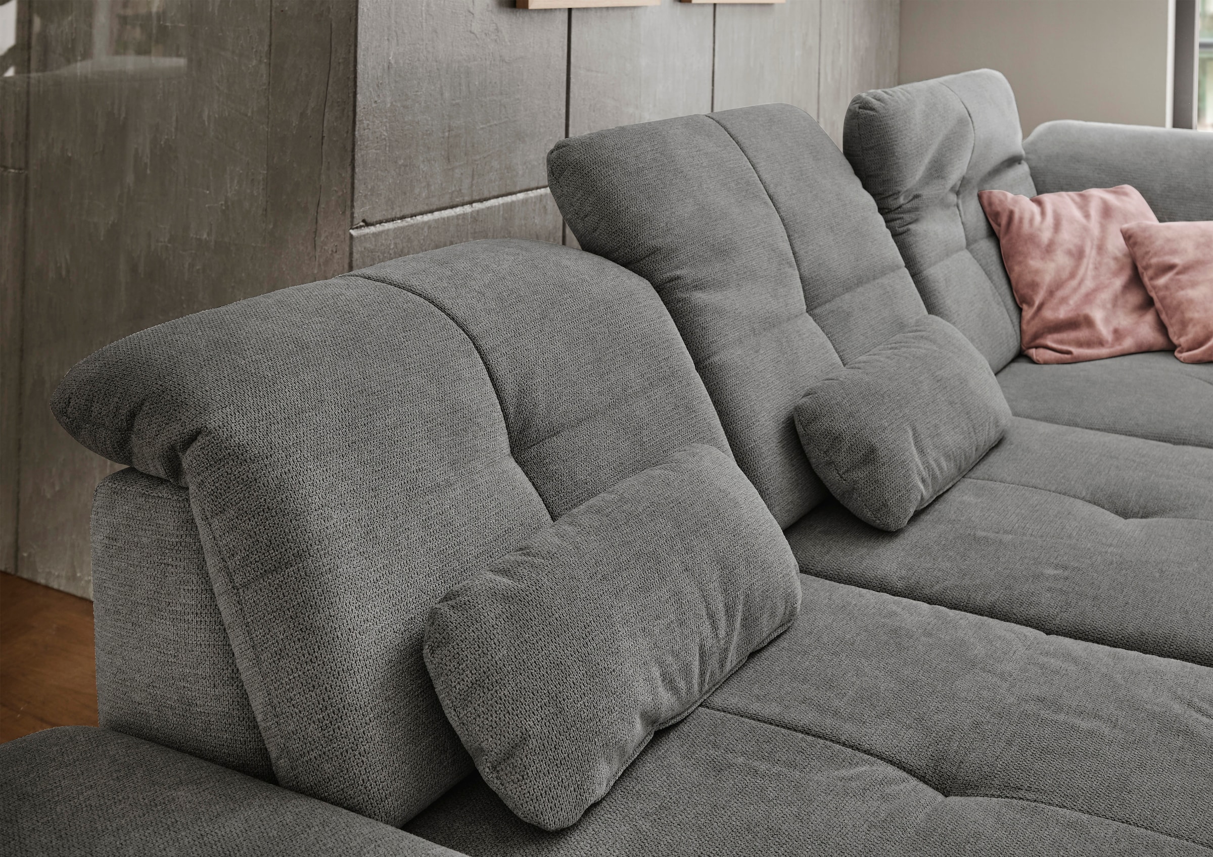 Die PlanBar Ecksofa »MP-IN16012 L-Form Kaltschaum-Polsterung«, inkl. Sitztiefenverstellung, optional mit Funktionen