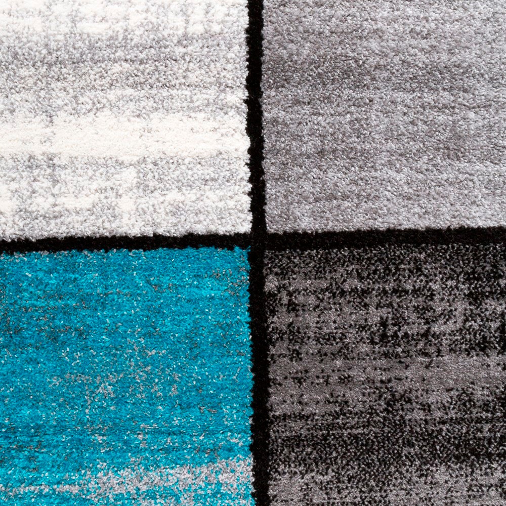 Paco Home Teppich »Mondial 102«, rechteckig, 13 mm Höhe, Kurzflor, modernes kariertes Design