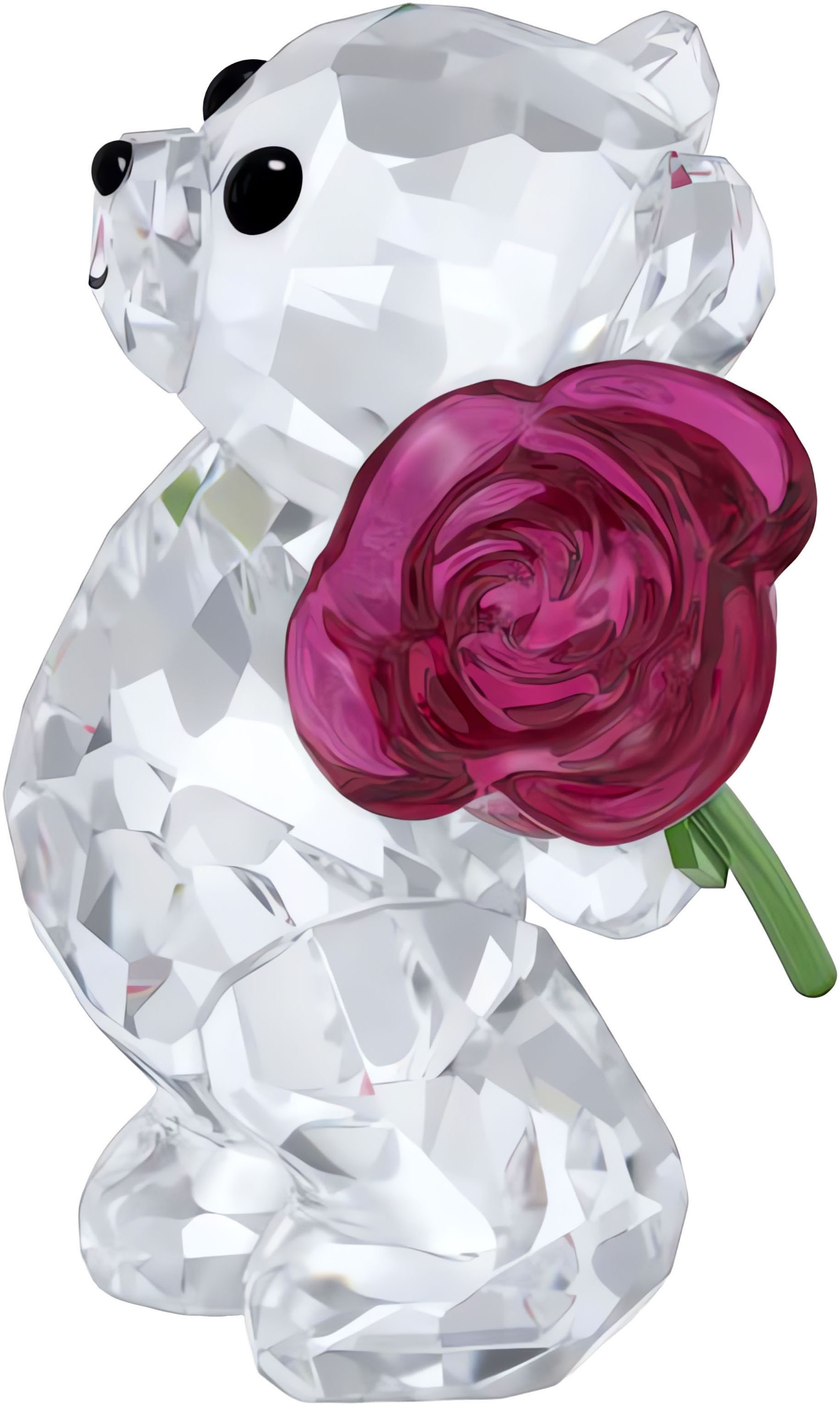 Swarovski Dekofigur »Kristallfigur Sammelfigur Kris Bär Eine Rose voller Liebe, 5691390«, Swarovski® Kristall