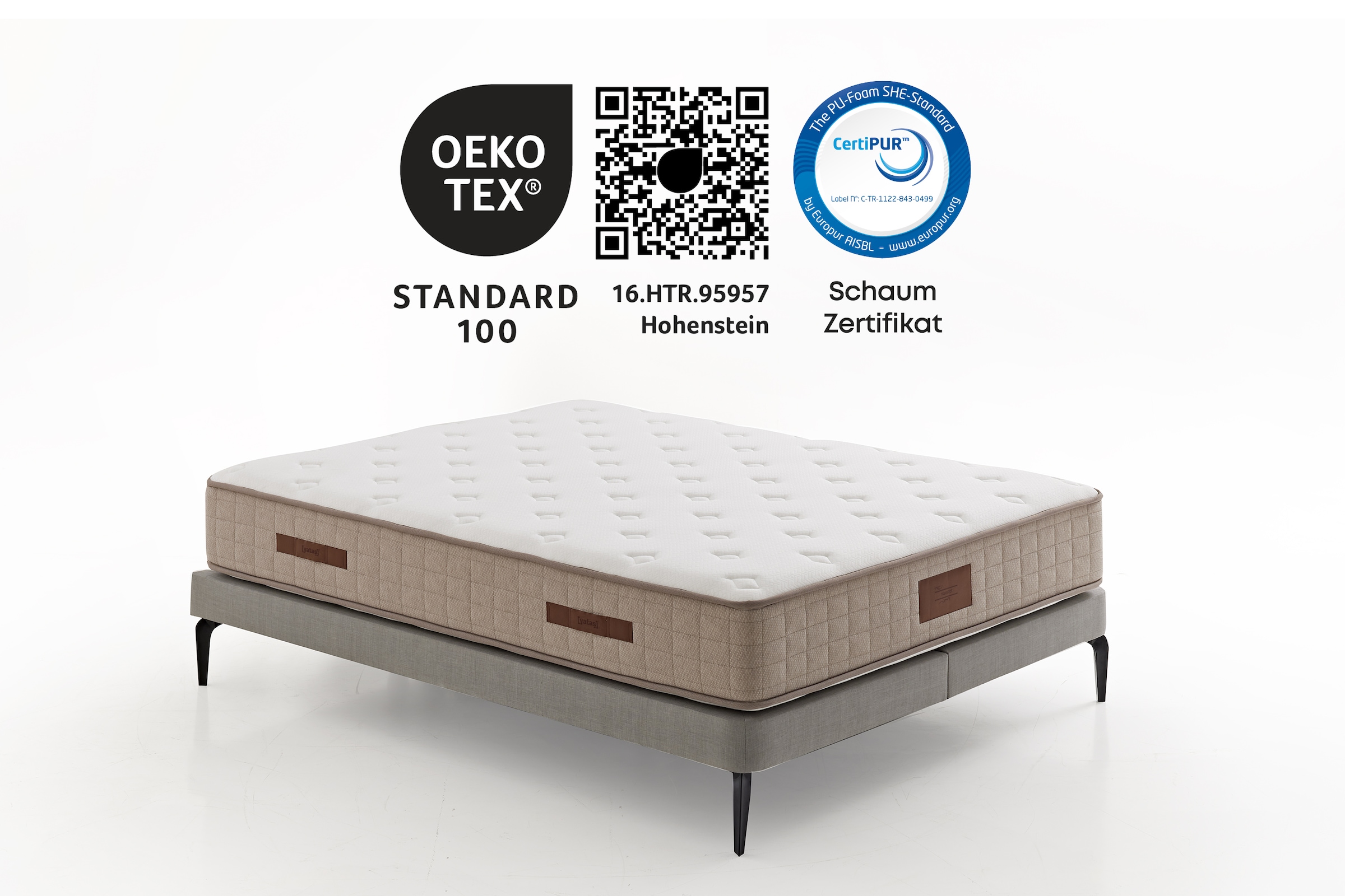 Yatas Bedding Taschenfederkernmatratze "Majestät First Class, Matratze 90x2 günstig online kaufen