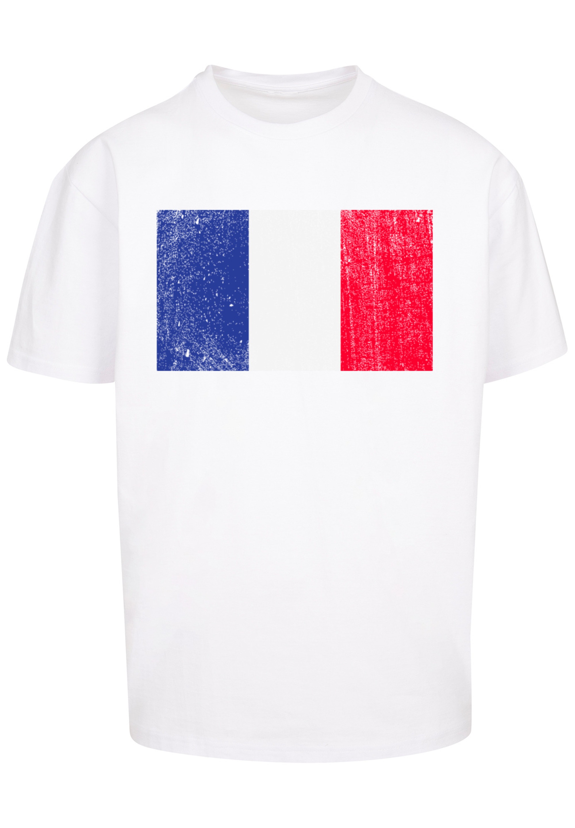 F4NT4STIC T-Shirt »France Frankreich Flagge distressed«, Print