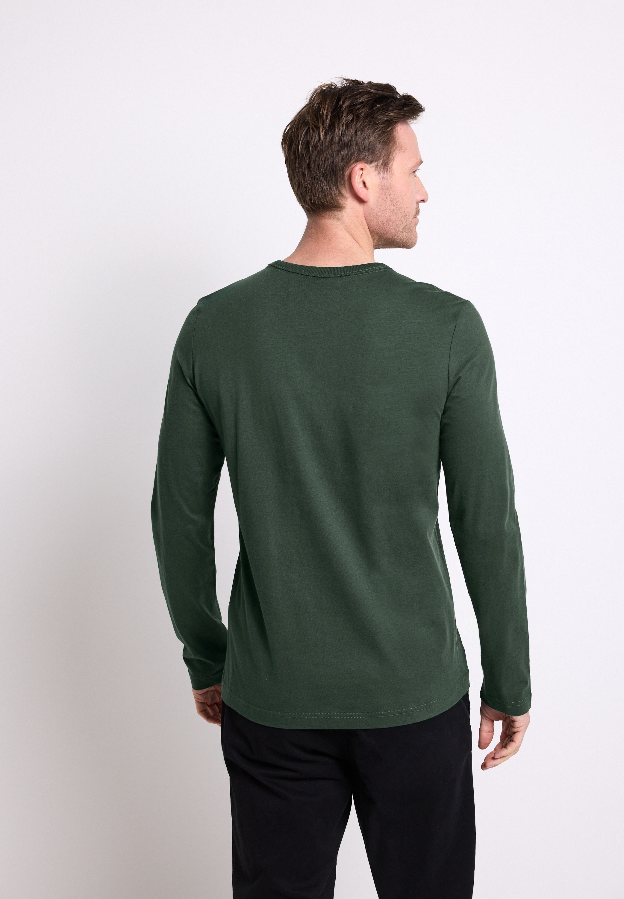 STREET ONE MEN Langarmshirt aus reiner Baumwolle günstig online kaufen
