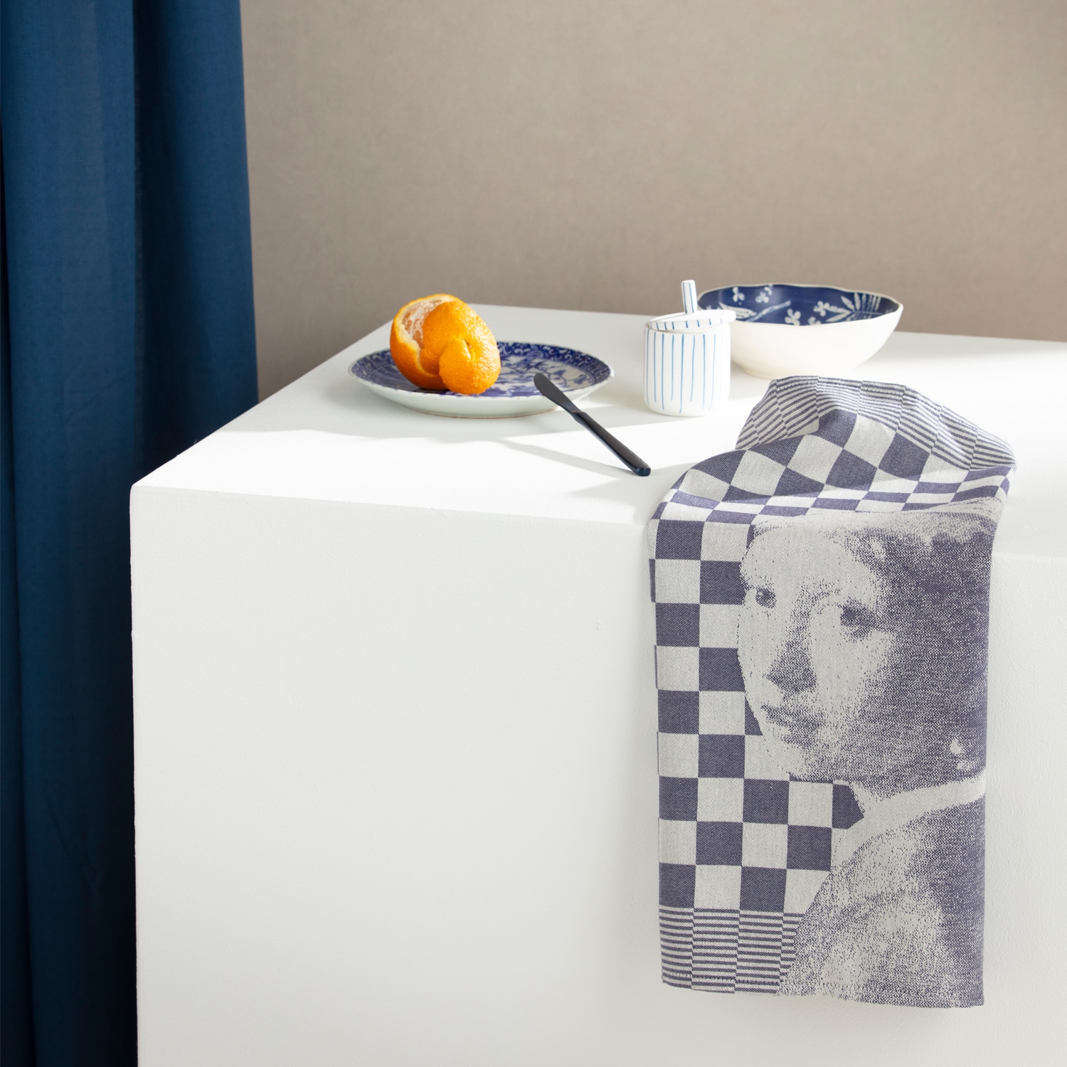 DDDDD Geschirrtuch »DDDDDD Kombi-Set, Girl with a pearl, 60 x 65 cm, (2er-Pack)« schnell trocknend, 100% Baumwolle, viele besondere Drucke und Farben