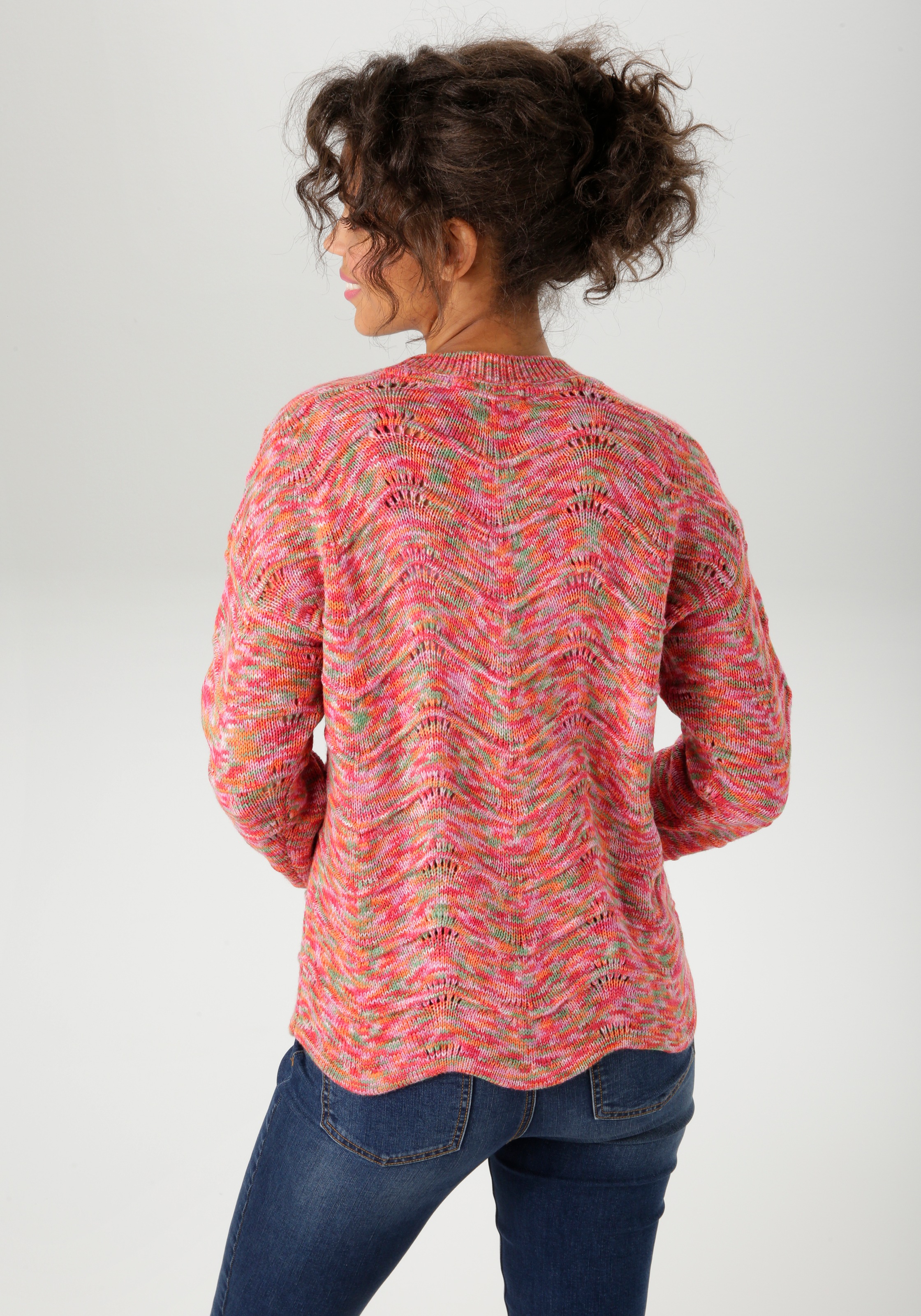 Aniston CASUAL Strickpullover, aus buntem Space-Garn - jedes Teil ein Unikat - NEUE KOLLEKTION