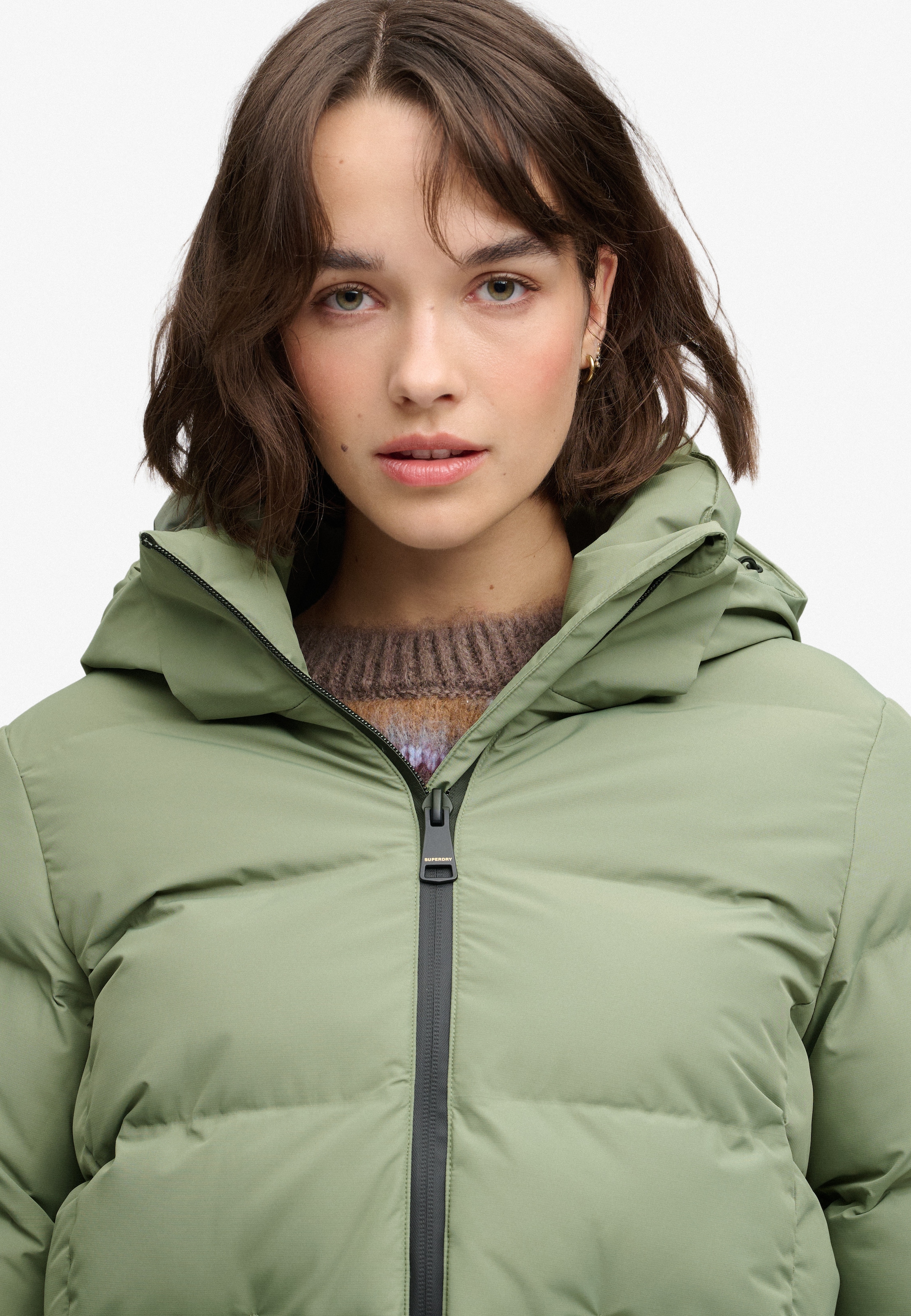 Superdry Steppjacke »HOODED CITY PADDED JACKET« mit Kapuze Kunstfaser, relaxed fit