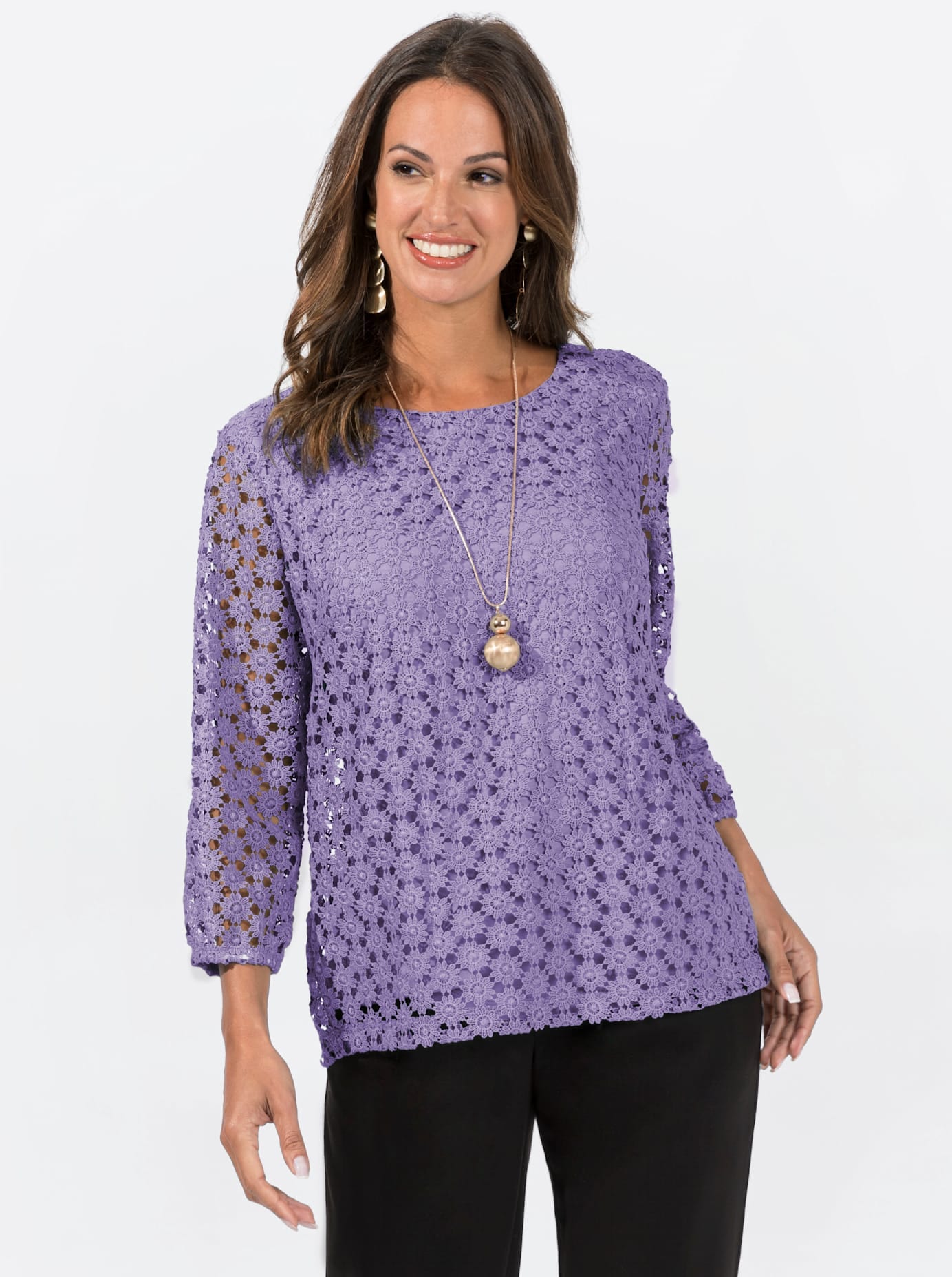 Lady Spitzenshirt »Shirt«, (1 tlg.)