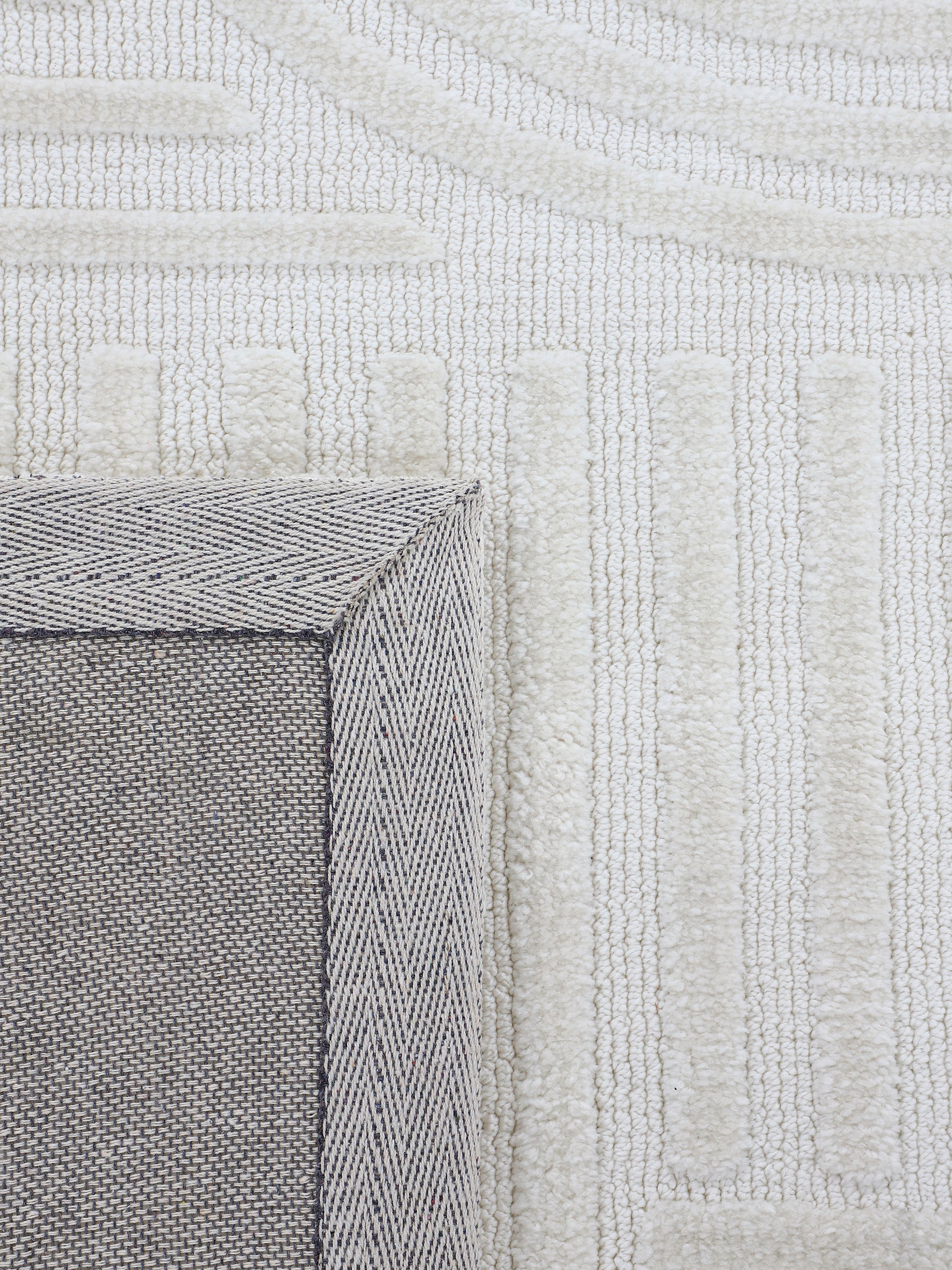 Teppich CARPETFINE "Holly 4 - Soft Touch Microfaser Teppich", beige, B:240cm H:12mm L:340cm, Polyester, Teppiche, Teppich, Boho Scandi, weiche dichte getuftete Hoch-Tief-Struktur, Wohnzimmer 3