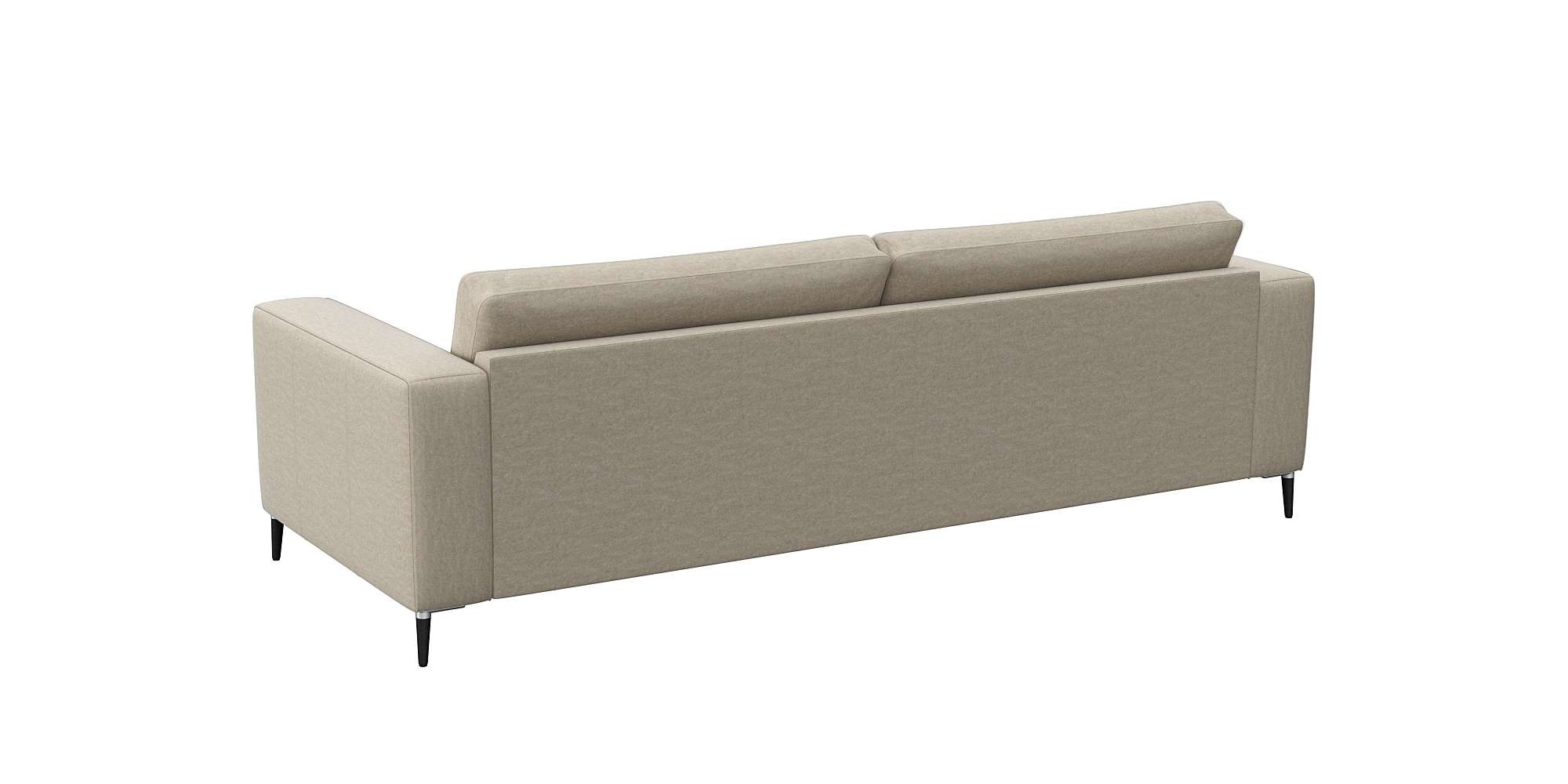 FLEXLUX 3-Sitzer »Fiore, super Sitzkomfort durch Kaltschaum im Sitz«, breite Armlehnen, Füße Alu+schwarz