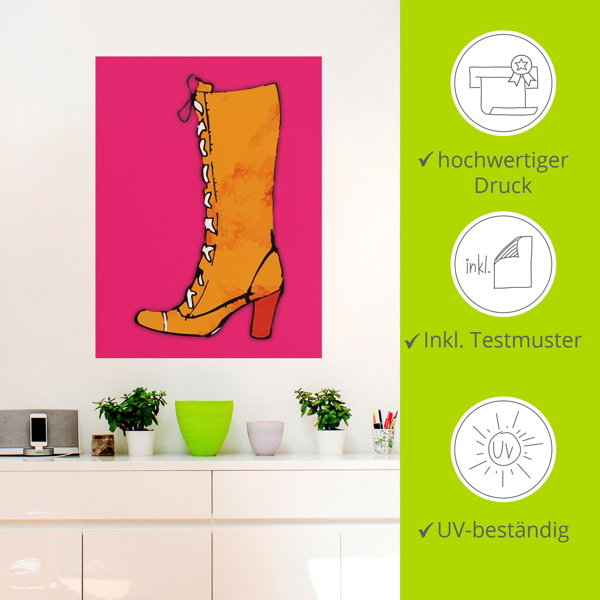 Artland Wandbild »Stiefel« Fashion 1 Stk. tlg. als Alubild, Leinwandbild, Poster, Wandaufkleber in verschied. Größen