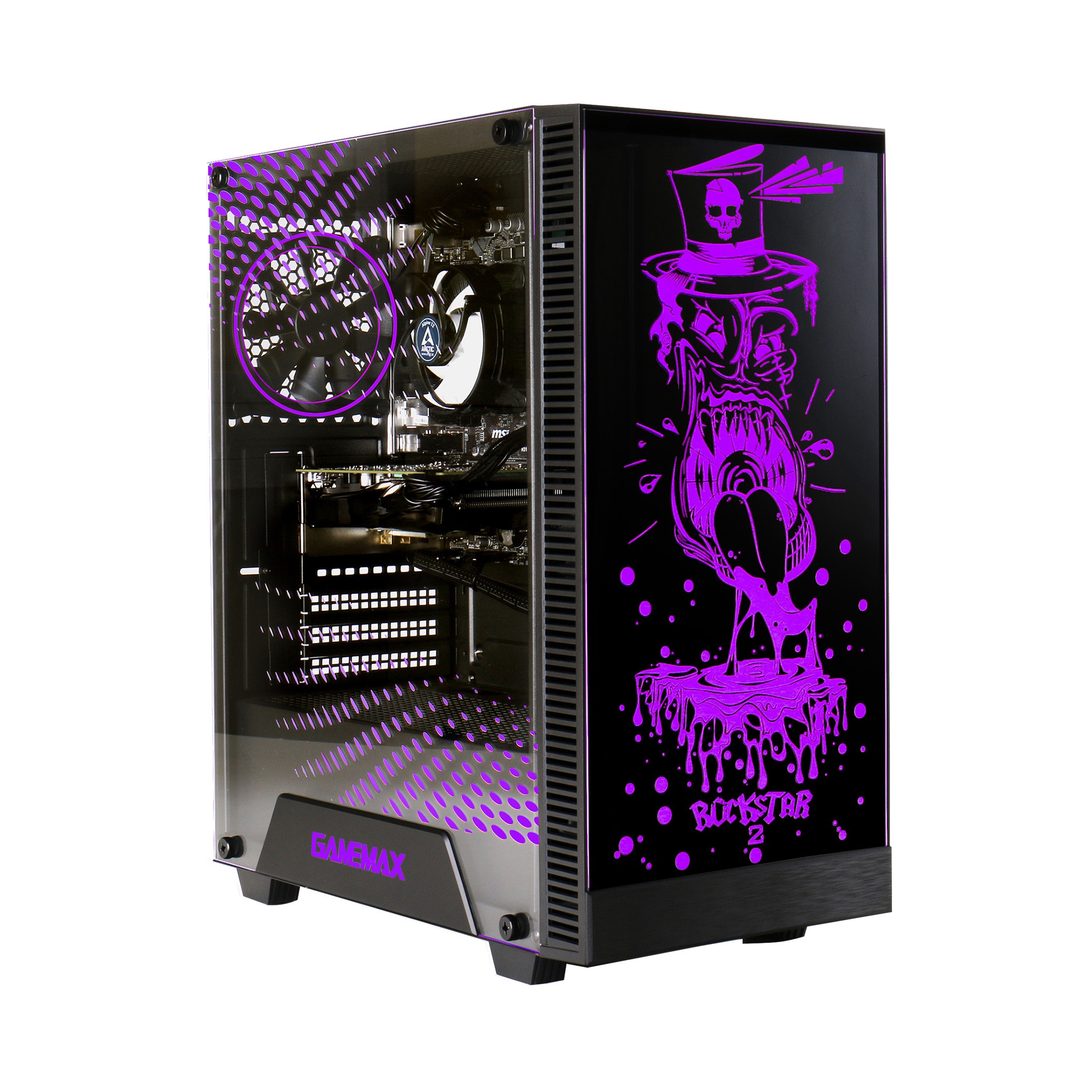 GAMEMAX PC-Komplettsystem »MegaDeal Gaming-PC-Set Rockstar«, Windows 11 + MSI G32C4 E2 Monitor Curved 80cm (32") + Maus & Tastatur