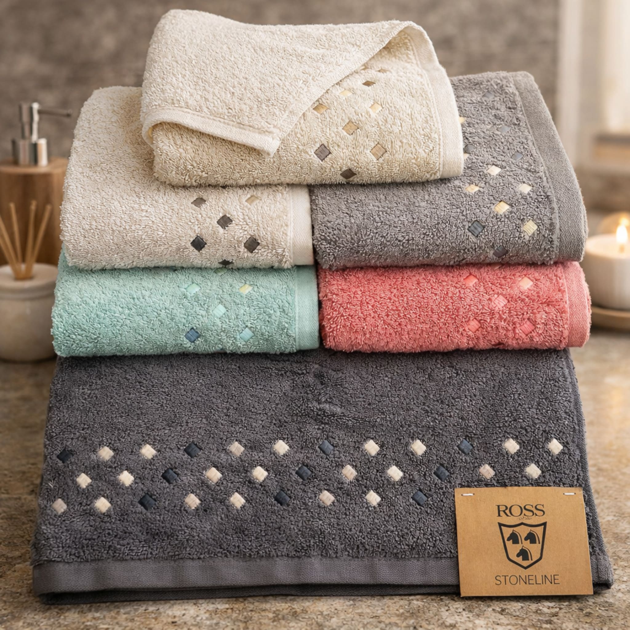 ROSS Handtücher »Stoneline« aus feinster Baumwolle