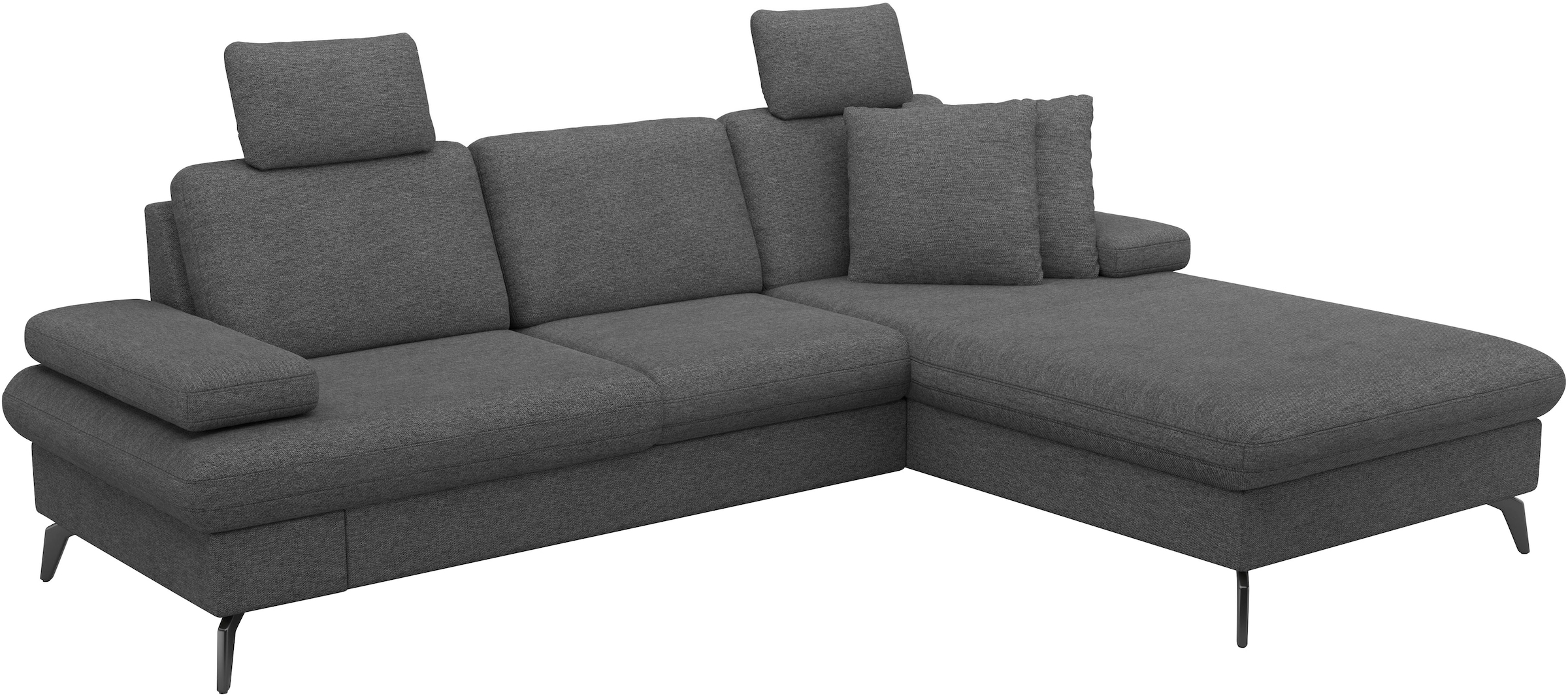 sit&more Ecksofa »Morris Jubi L-Form«, inkl. Armteilfunktion und 1 Zierkissen, wahlweise mit Bettfunktion