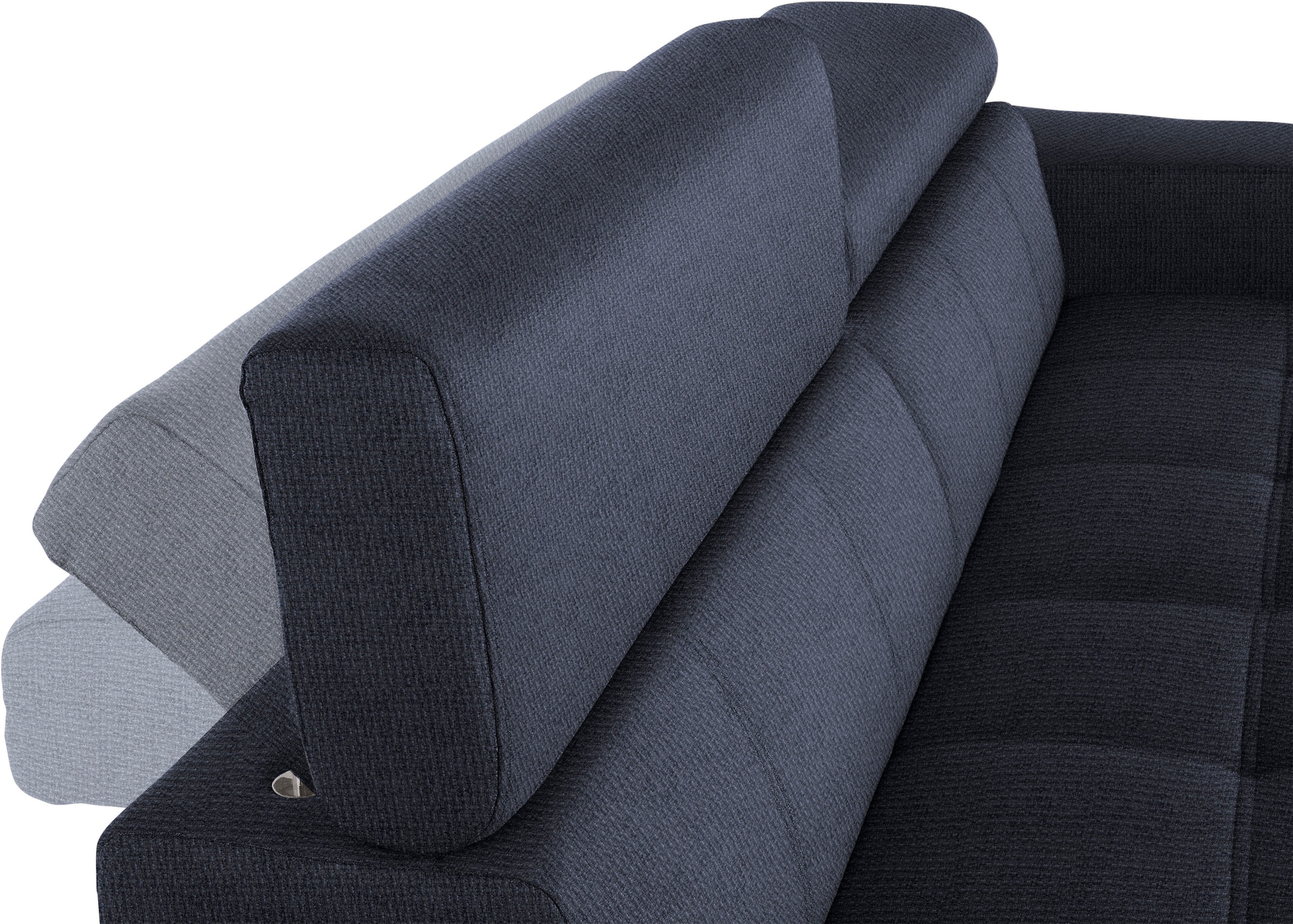 DOMO collection 2,5-Sitzer »Cunelli zeitlos und elegant, moderne Sitznähte als Designelement,«, wahlweise mit 6-fach verstellbaren Kopfteilen, fester Sitzkomfort