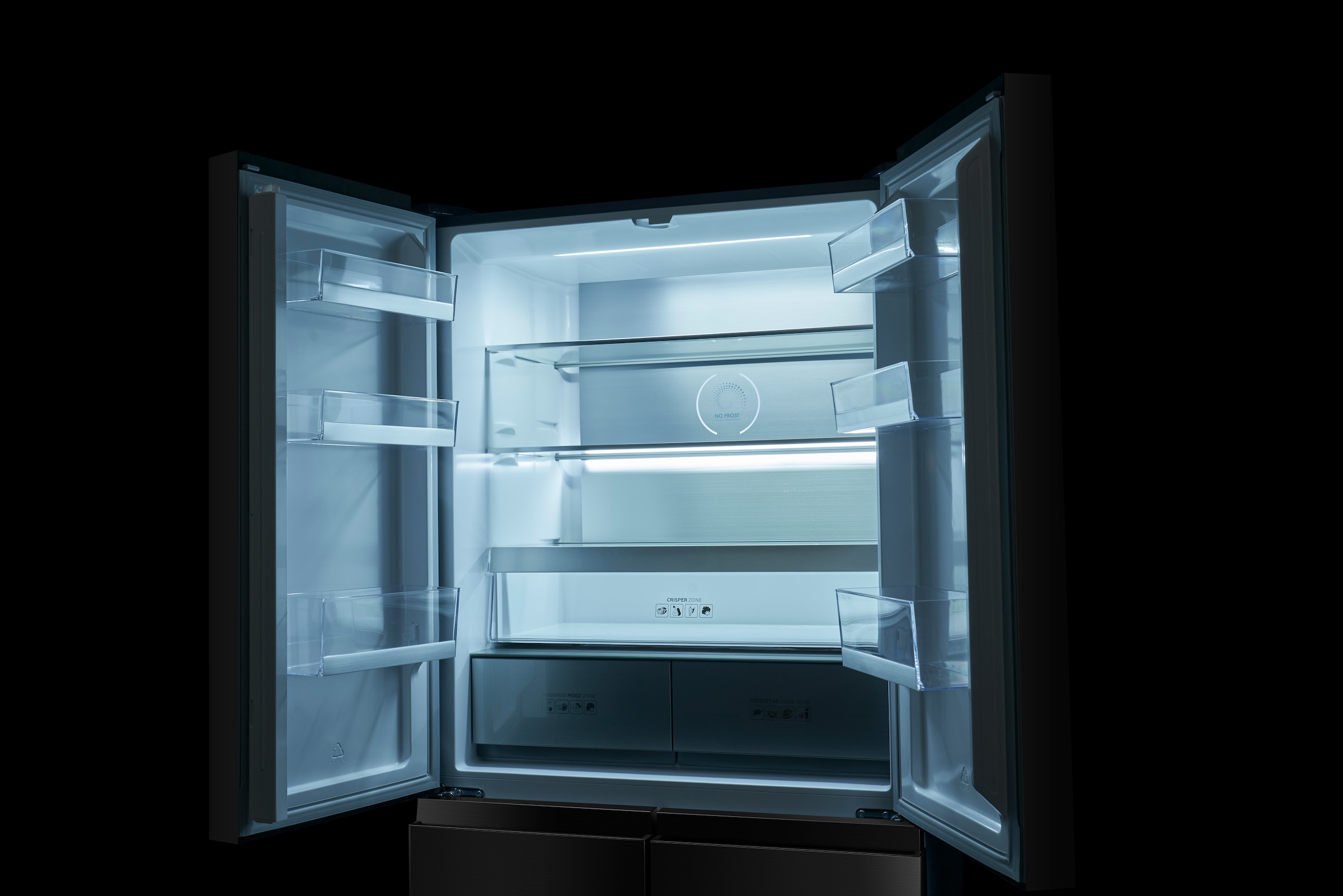 Hanseatic Multi Door »HCDA19090CBI« 190,5 cm hoch 91 cm breit NoFrost, Multizone, Display, Türalarm