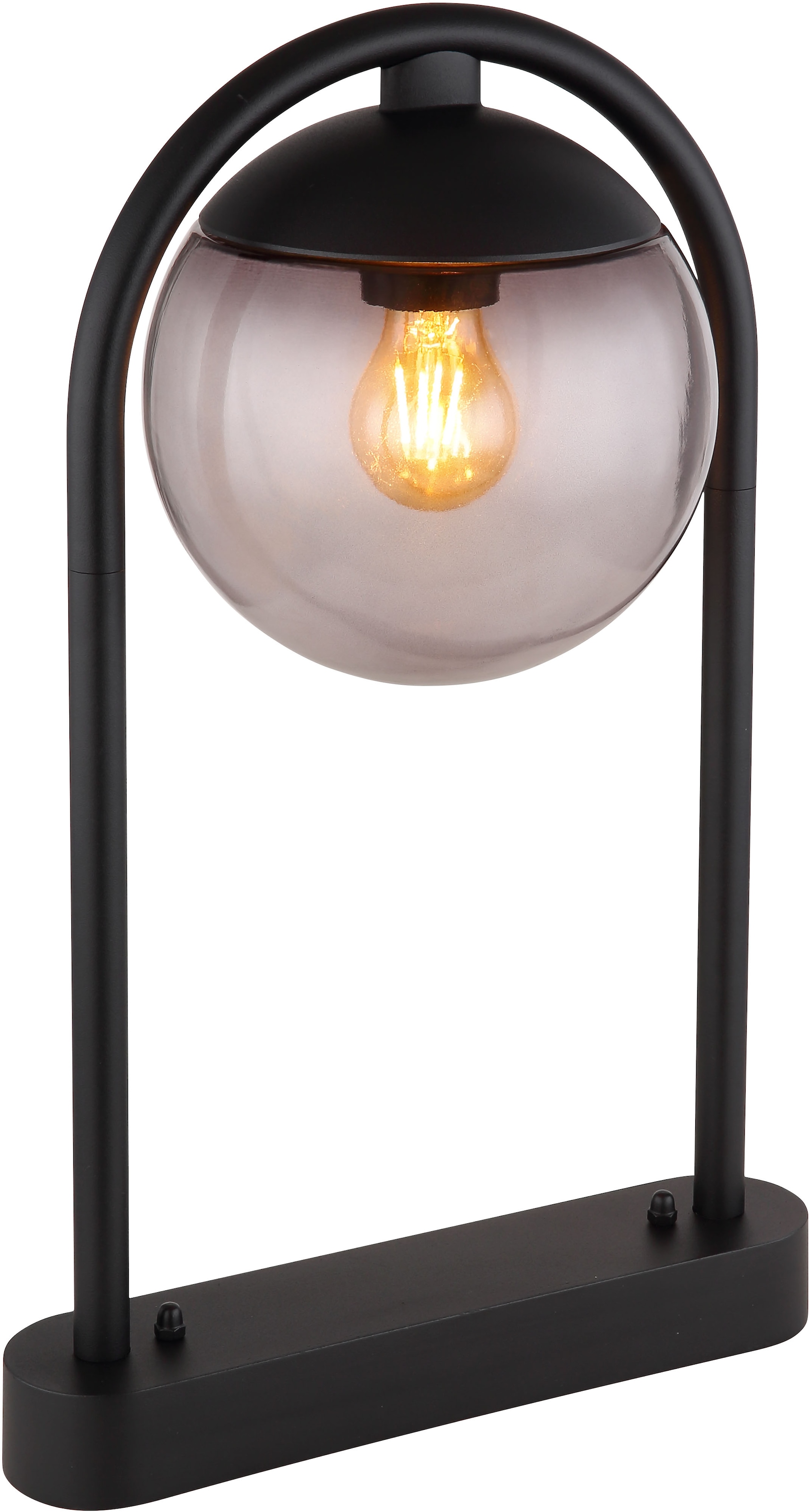 GLOBO LIGHTING Außen-Stehlampe »MICHAEL«, Leuchtmittel E27 | ohne Leuchtmittel, Außenlampe/schwarz/Glas rauchfarben/Richtung Lichtschein: abwärts