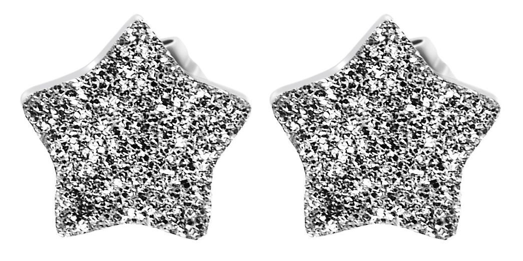 Adelia's Women Stud Earrings Matte Steel Silver 2