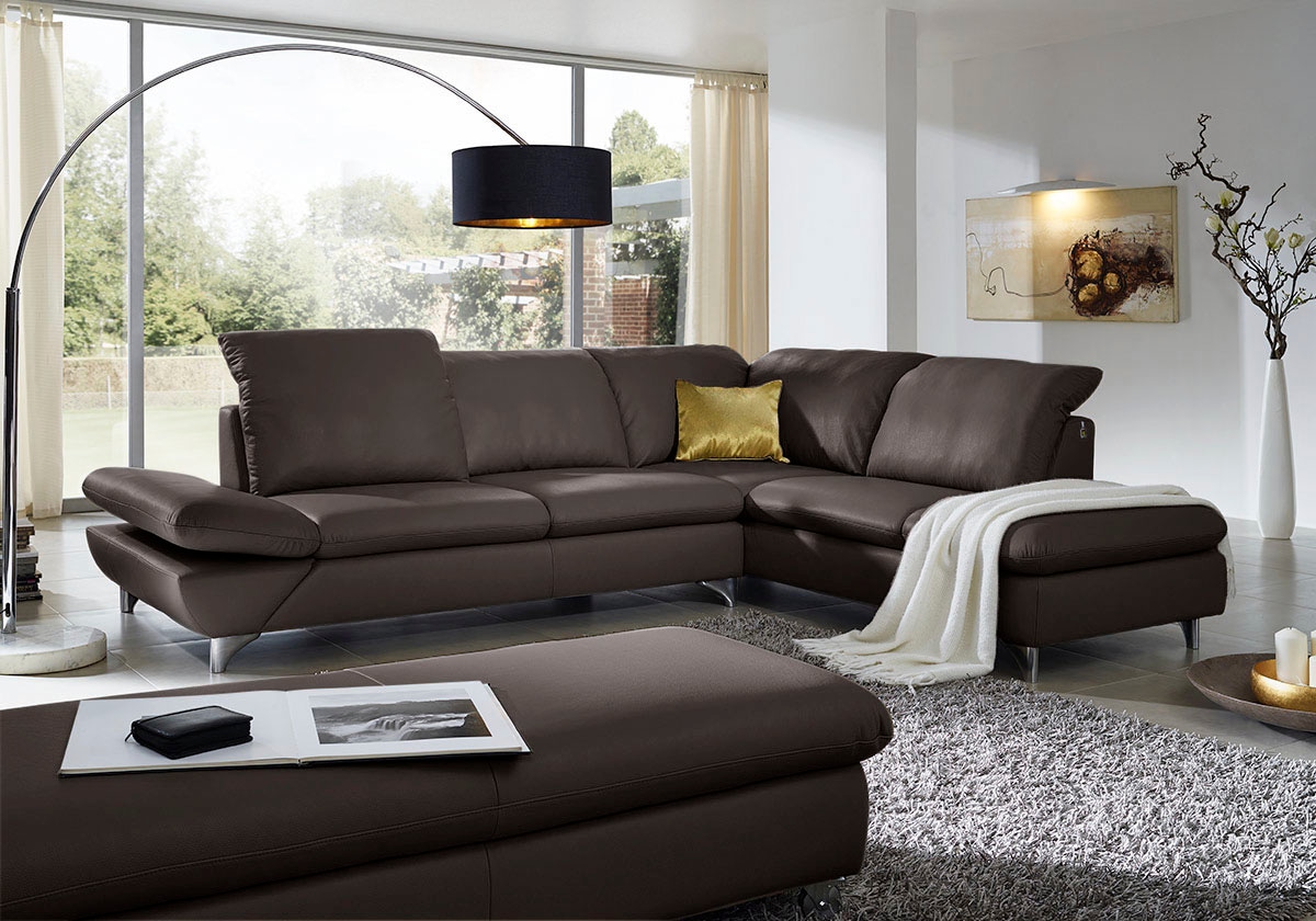 W.SCHILLIG Ecksofa "Taoo, elegant und zeitlos, bequem, L-Form, Breite 296cm" mit Sitziefenverstellung & Kopfteilverstellung