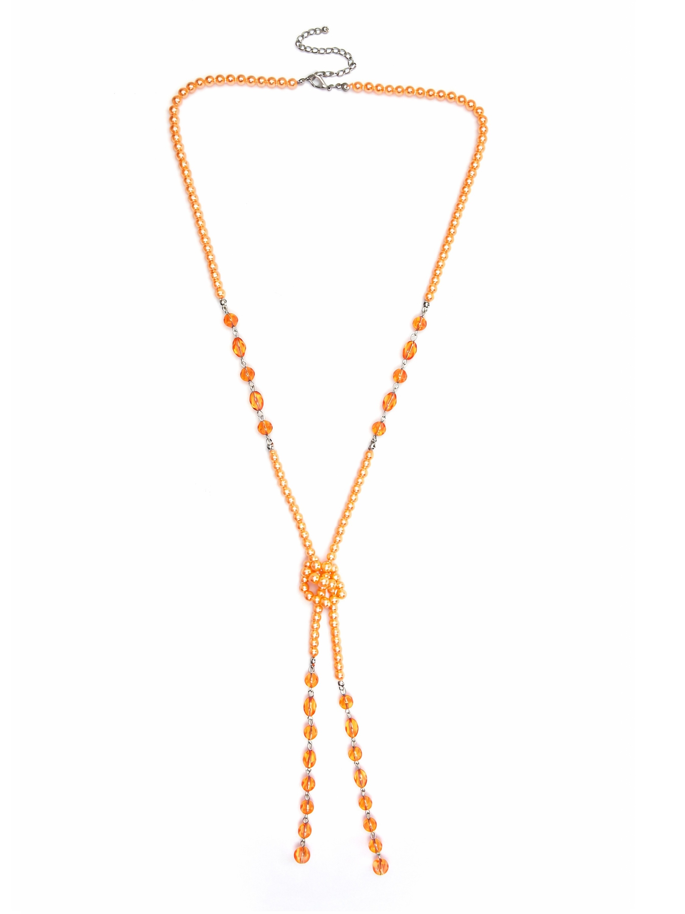 Lange Kette "Heather", Damen, Gr. onesize, Glas, orange, COLLEZIONE ALESSANDRO, Basic, Halsketten, mit Glasperlen