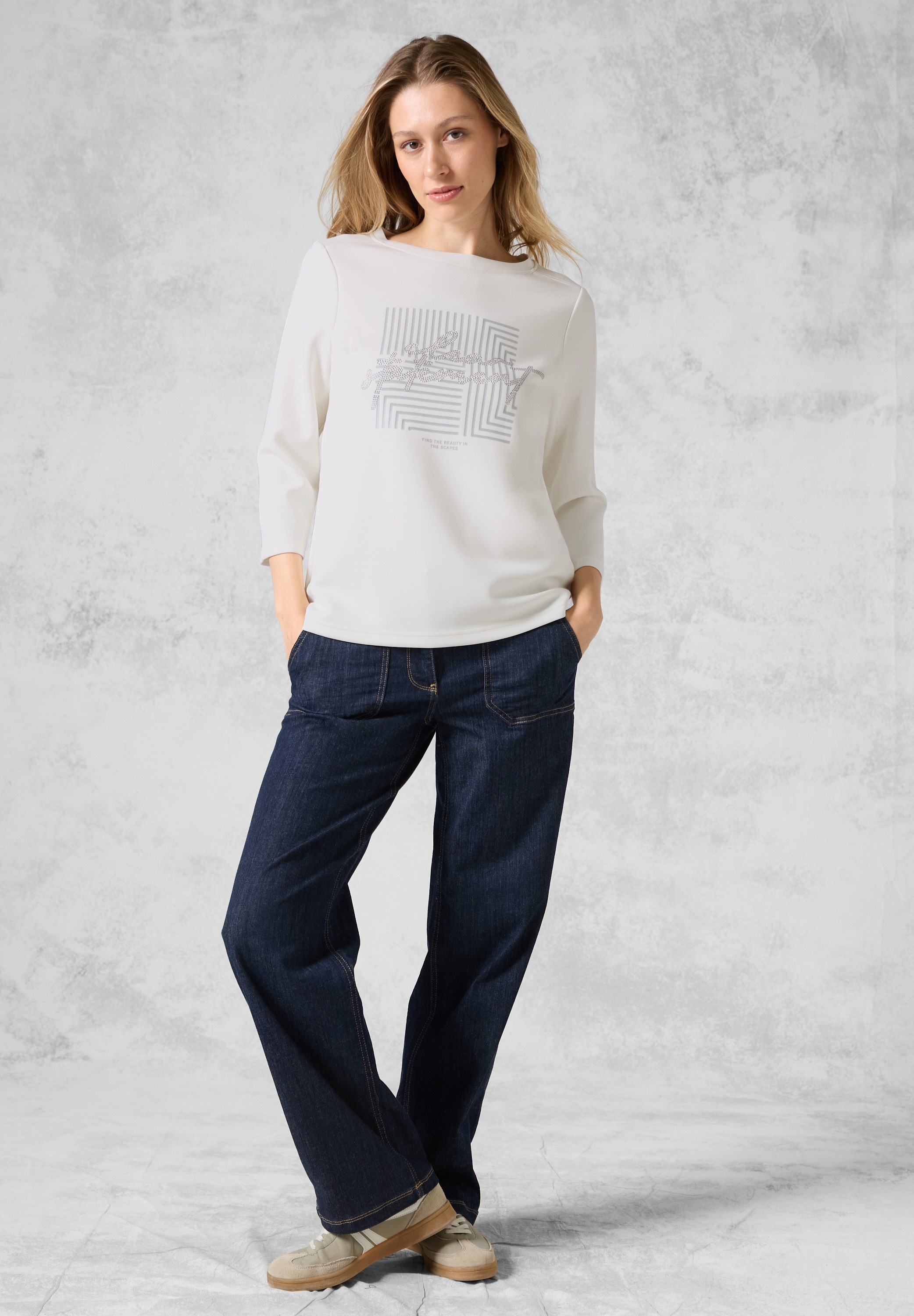 Thumbnail - Cecil 3/4-Arm-Shirt, mit U-Boot-Ausschnitt