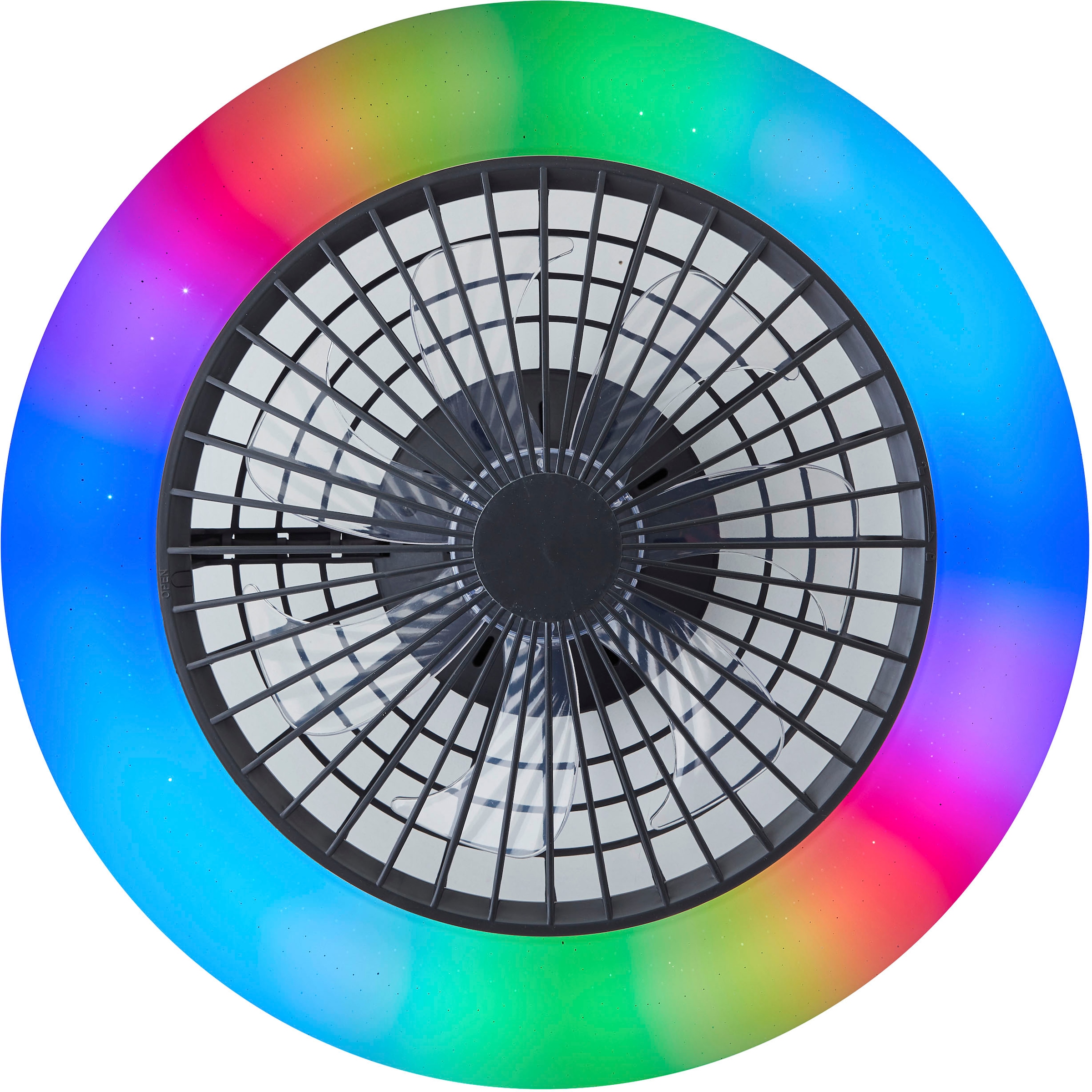 Brilliant LED Deckenleuchte »Salerno« 1 Stk. RGB | warmweiß - kaltweiß Ventilator, 49 cm, digitales RGB, CCT, 4700 lm, dimmbar, 3000-6500 K