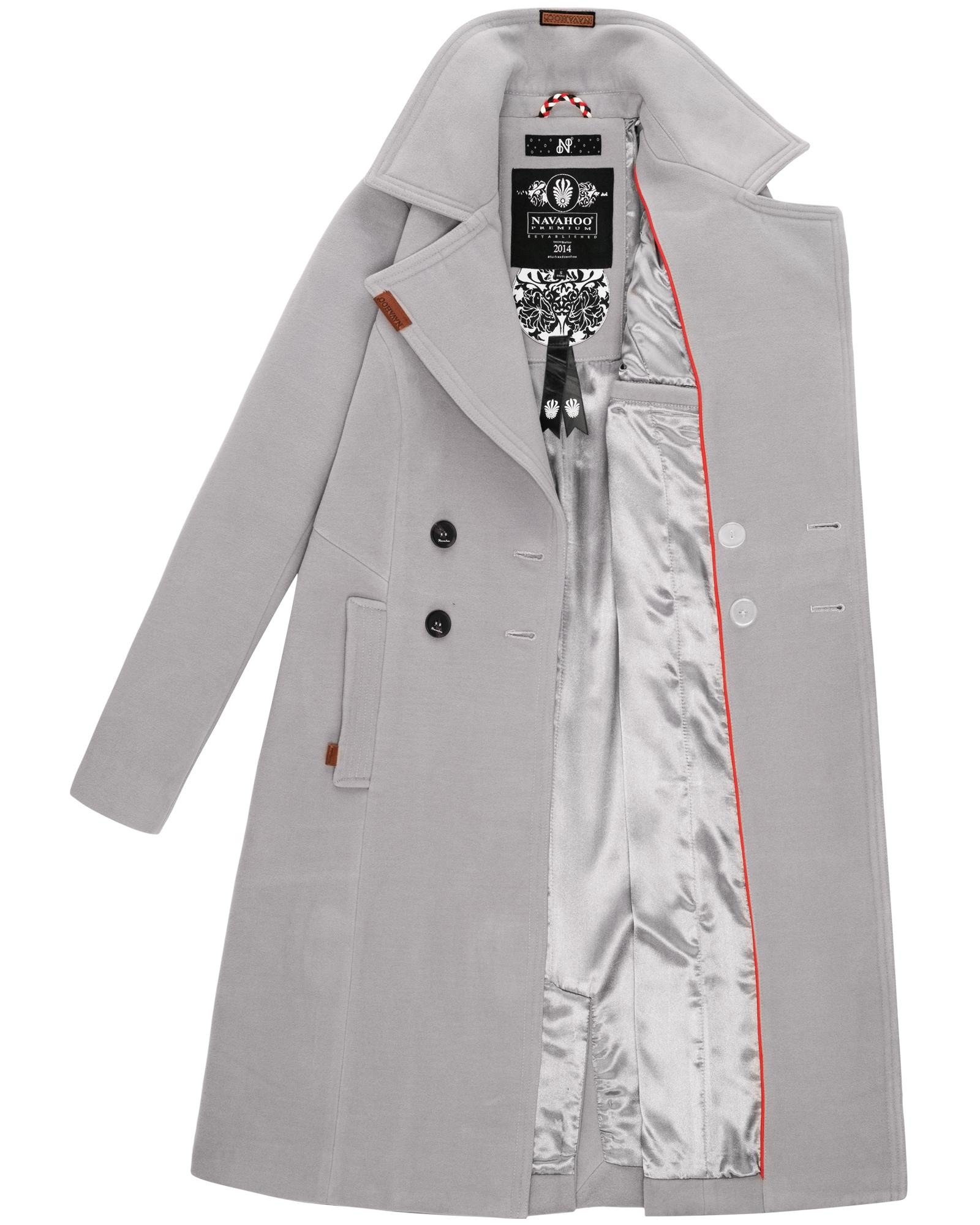 Navahoo Wintermantel »Wooly«, edler Damen Trenchcoat in Wollmantel-Optik
