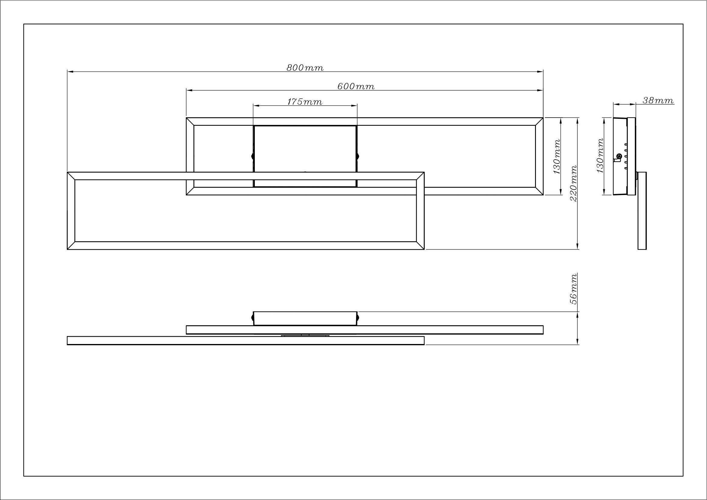 GLOBO LIGHTING Deckenleuchte »TATJANA« LED-Modul 1 Stk. Warmweiß Deckenlampe Wohnzimmer-Leuchte Schlafzimmer-Leuchte Flur Küche