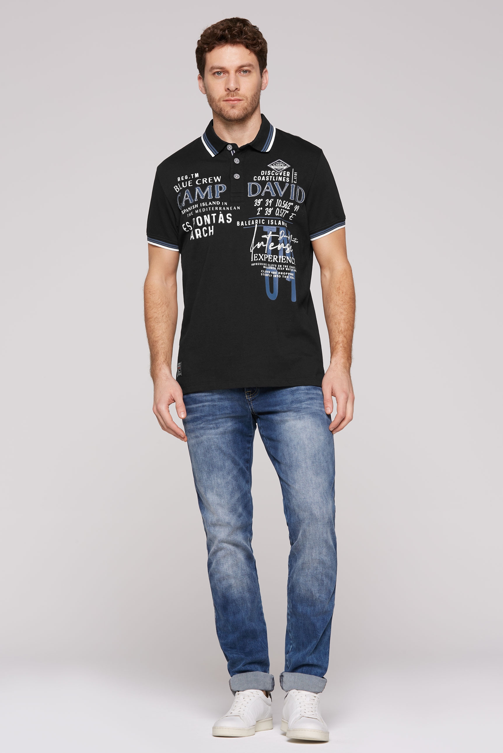 CAMP DAVID Poloshirt, mit Logo Artworks