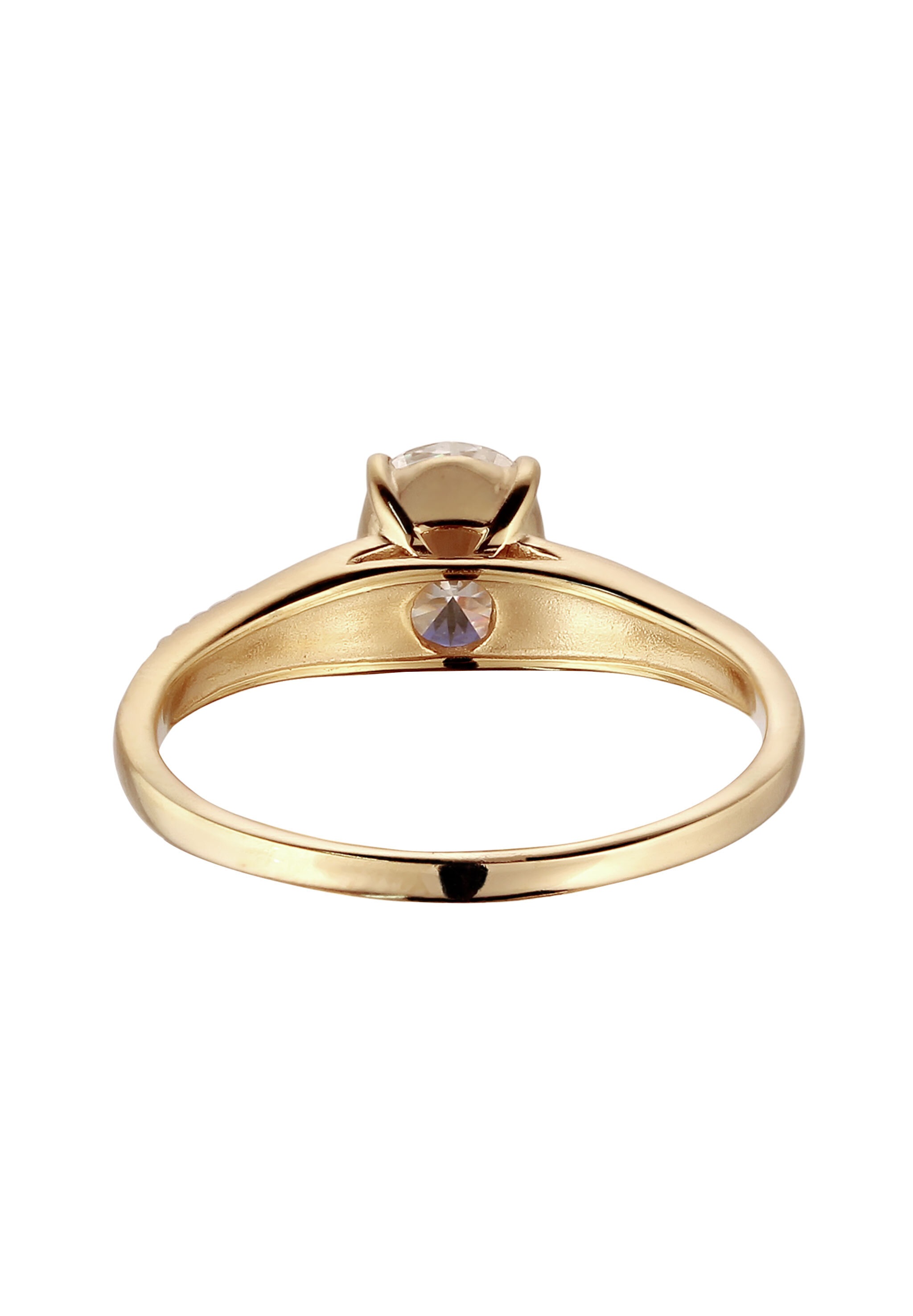 Elli Premium Silberring »Ring Verlobungsring Moissanit Weiß 375 Gelbgold«
