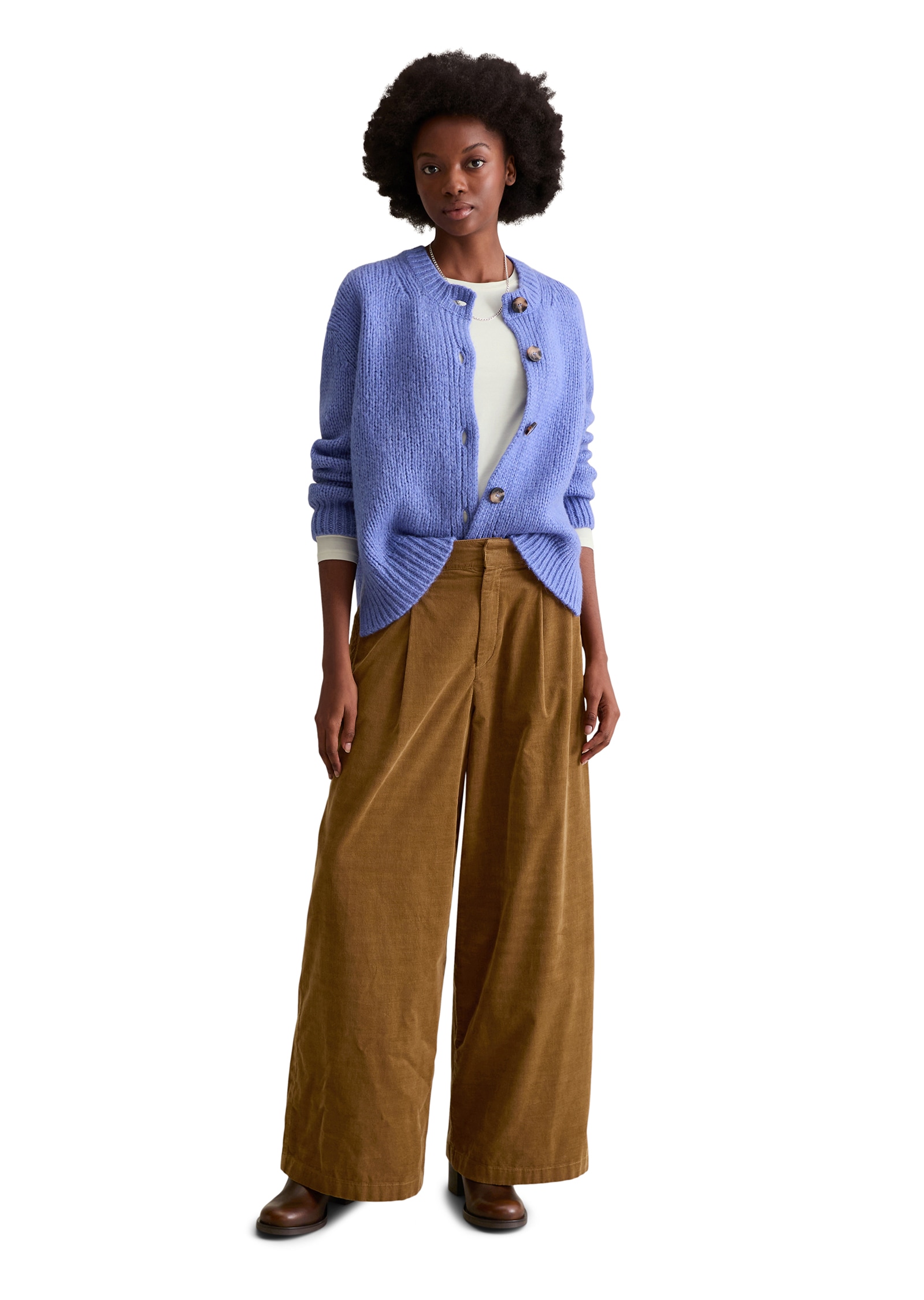Marc O'Polo DENIM Cardigan »relaxed«, aus kuschligem Schurwolle-Alpakawolle-Mix