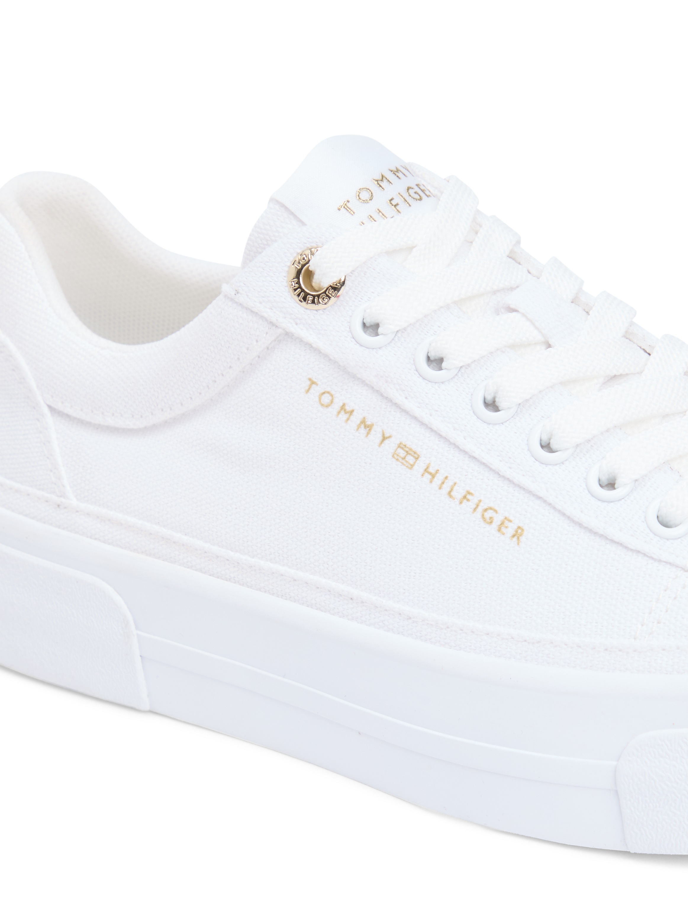 Tommy Hilfiger Plateausneaker »TH FOXING PLATFORM CANVAS«  Freizeitschuh, Schnürschuh, Halbschuh mit Schaftrand-Polsterung