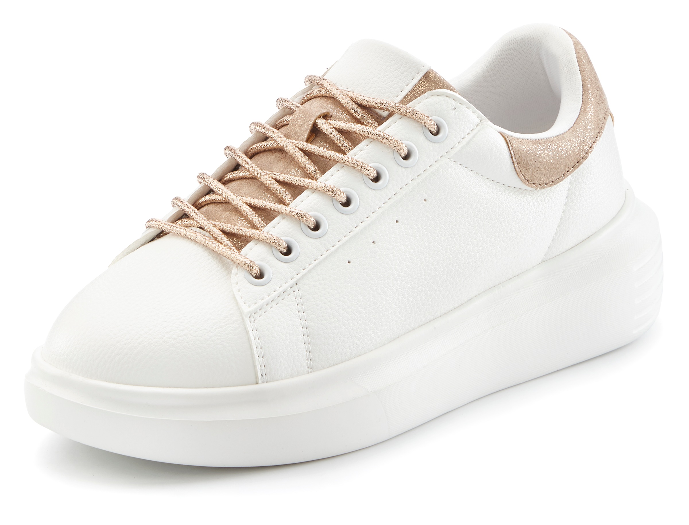 LASCANA Sneaker "Freizeitschuhe, Halbschuhe," mit Metallicdetails und elast günstig online kaufen