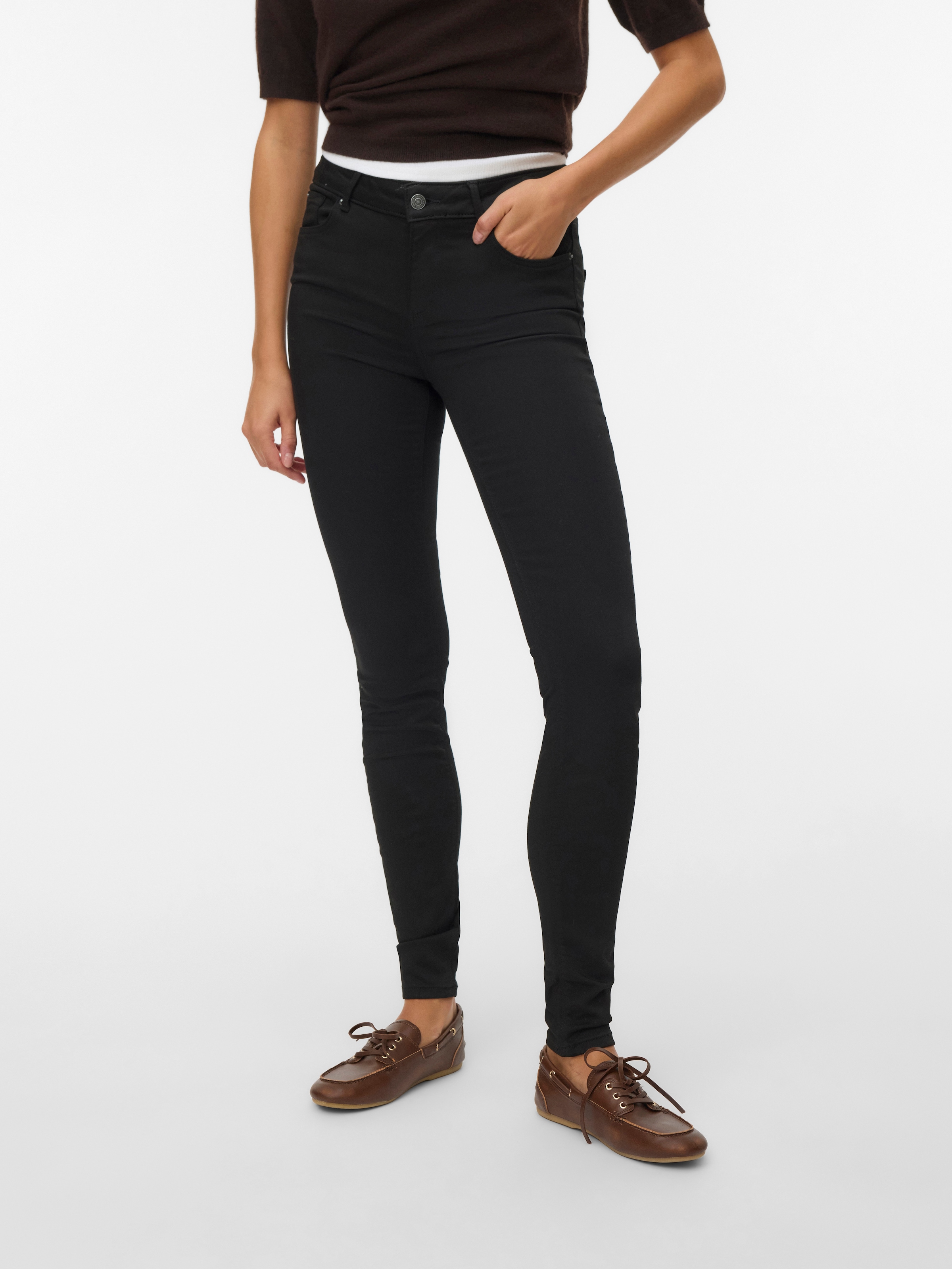 VERO MODA Jeans Super Slim Fit  VMLUX  schwarz   XL/L30 damen