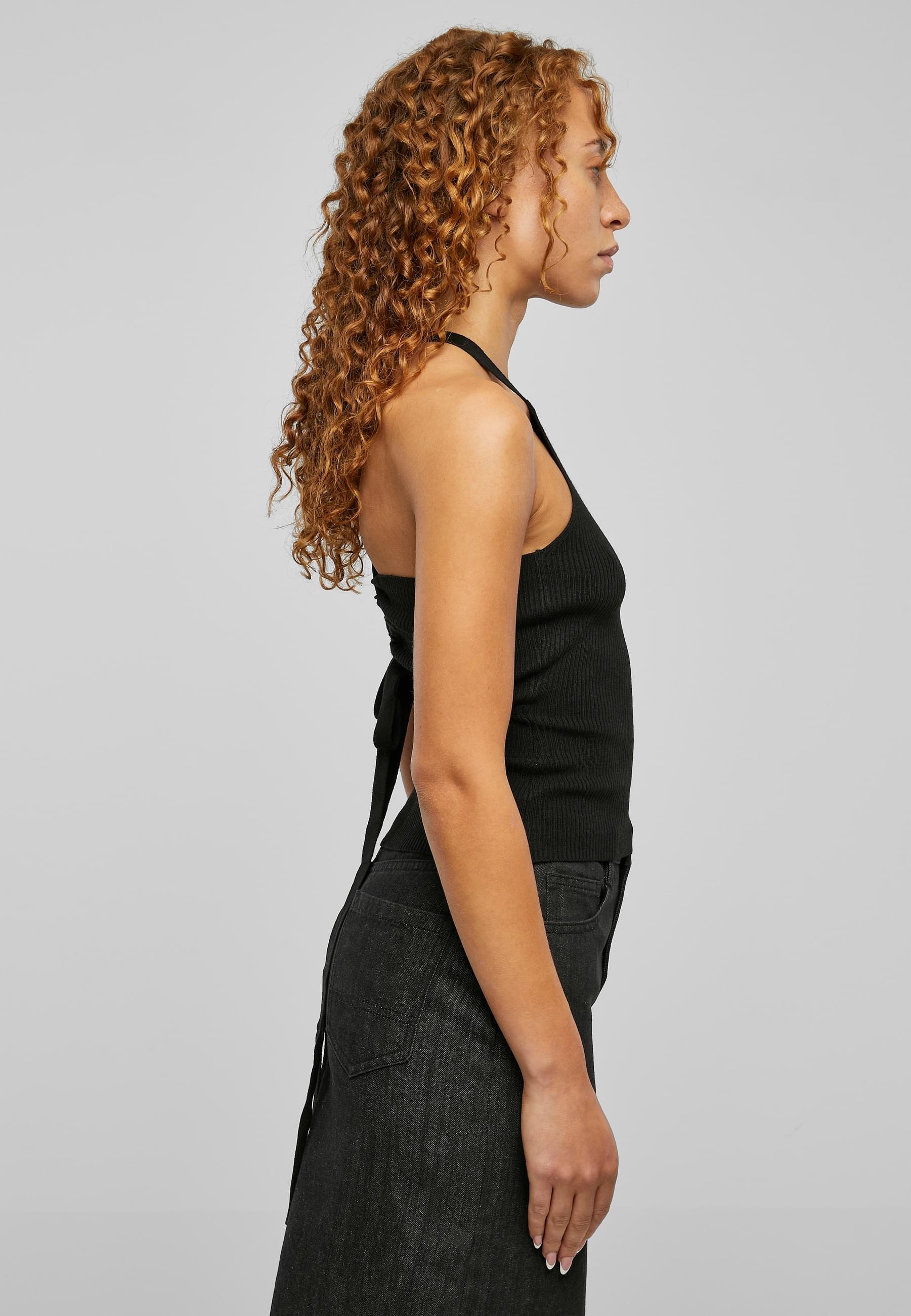 URBAN CLASSICS Muskelshirt »Urban Classics Damen Ladies Rib Knit Crossed Back Top«, (1 tlg.)
