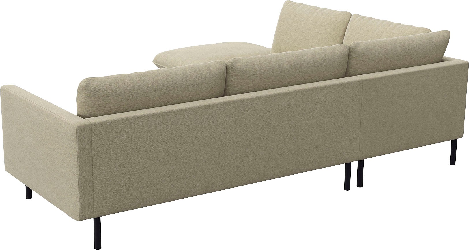 FLEXLUX Ecksofa »Bolzano Designsofa, bequem durch Kaltschaum im Sitz, L-Form«, lose Sitz -& Rückenkissen, hohe Füße