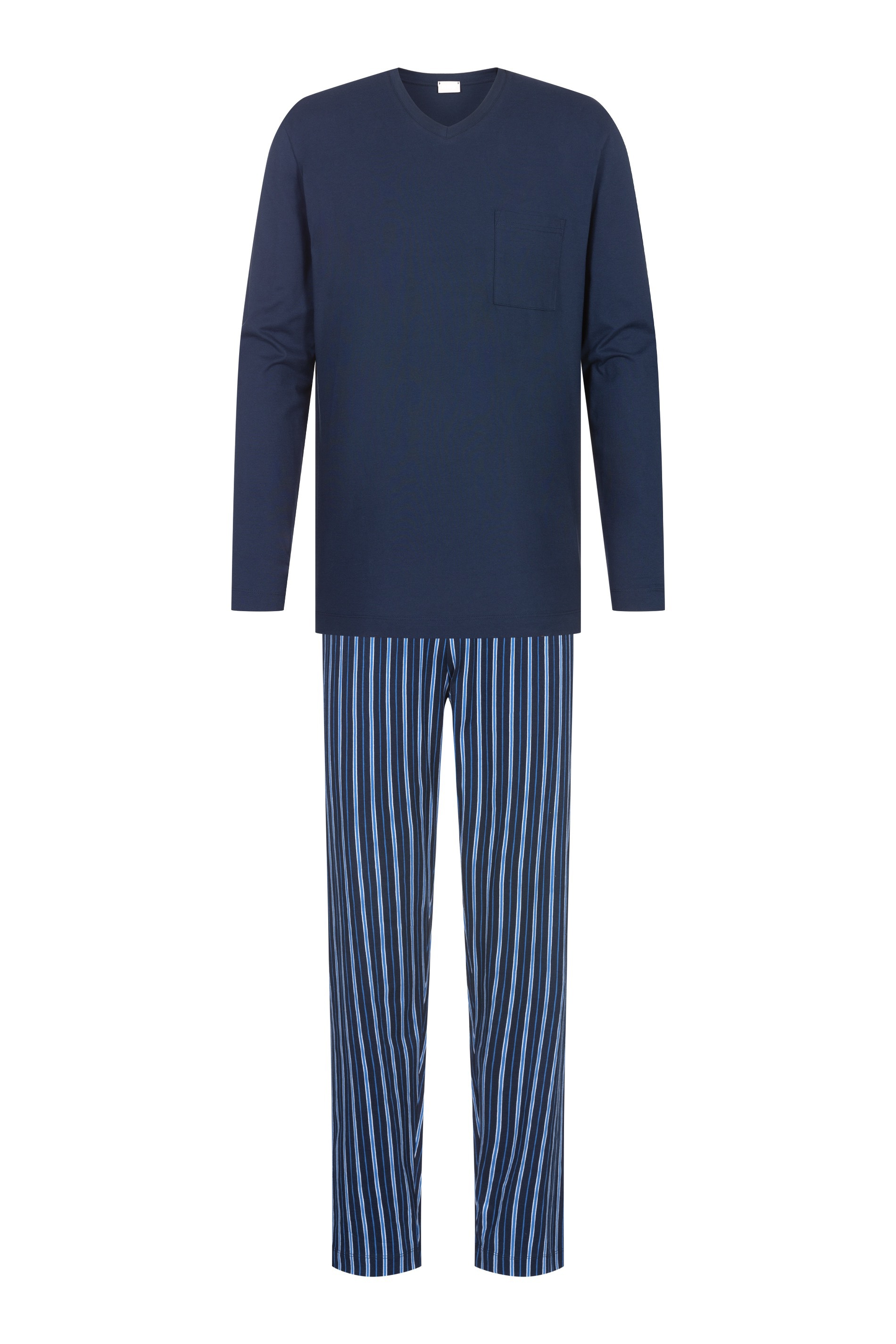 Thumbnail - Mey Schlafanzug "STRAIGHT", (2 tlg.), Langarm-Shirt mit Brusttasche