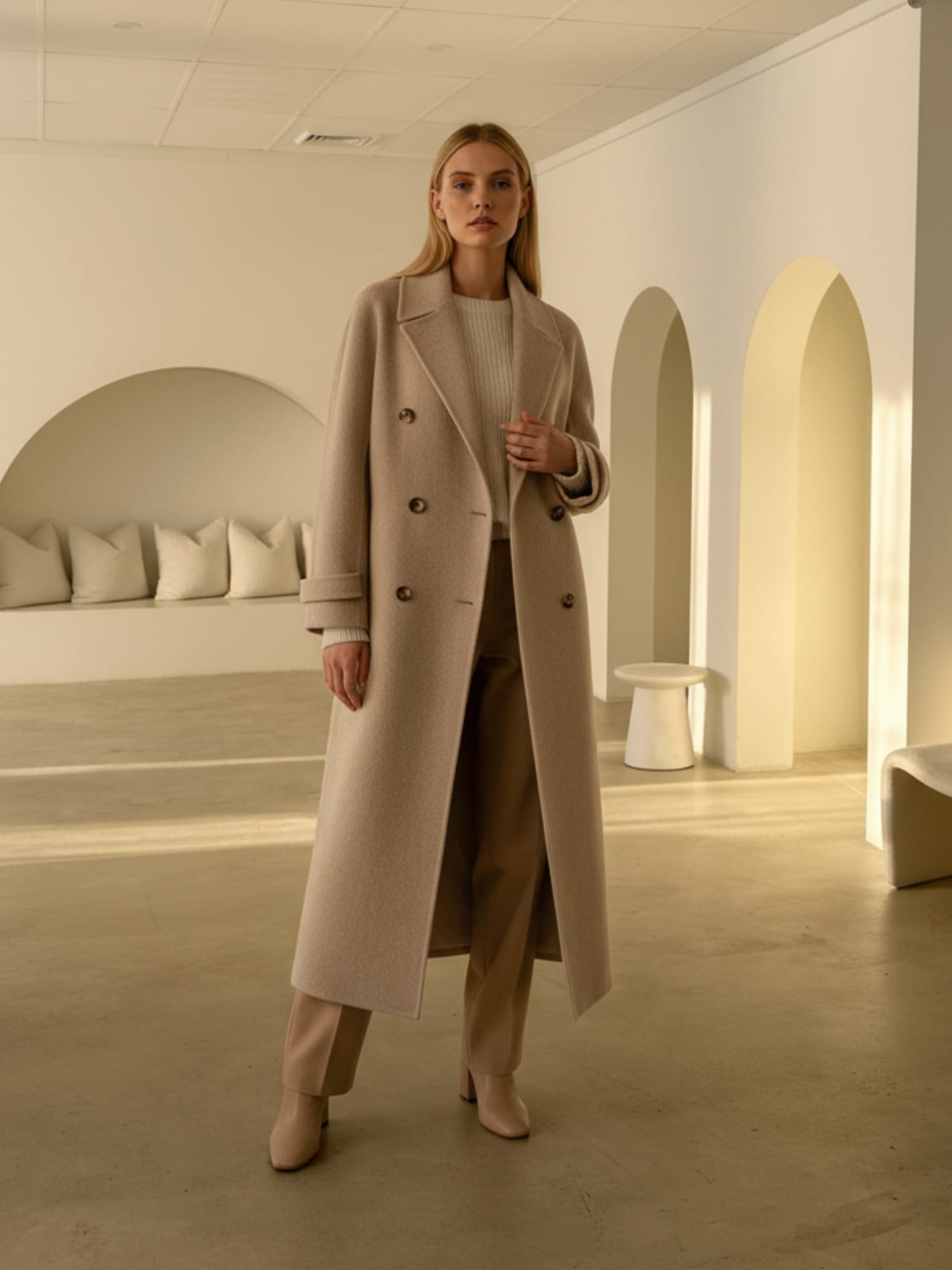 RICANO Wollmantel »Wollmantel Mirella« Handgefertigt, aus feinster Double-Face Wool