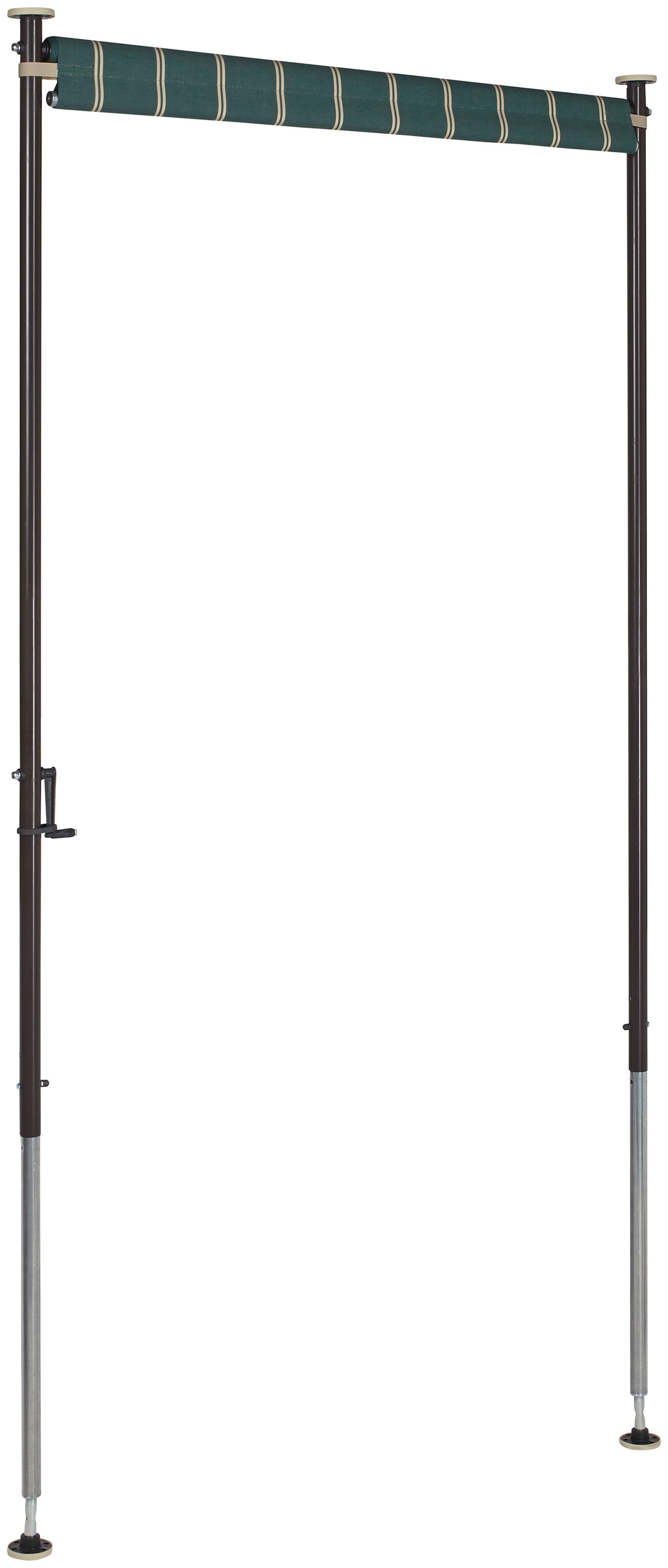 Klemm-Senkrechtmarkise, grün (grün, weiß), B:150cm H:225cm, Polyacryl, ANGERER FREIZEITMÖBEL, Markisen, grün/weiß, BxH: 150x225 cm 3