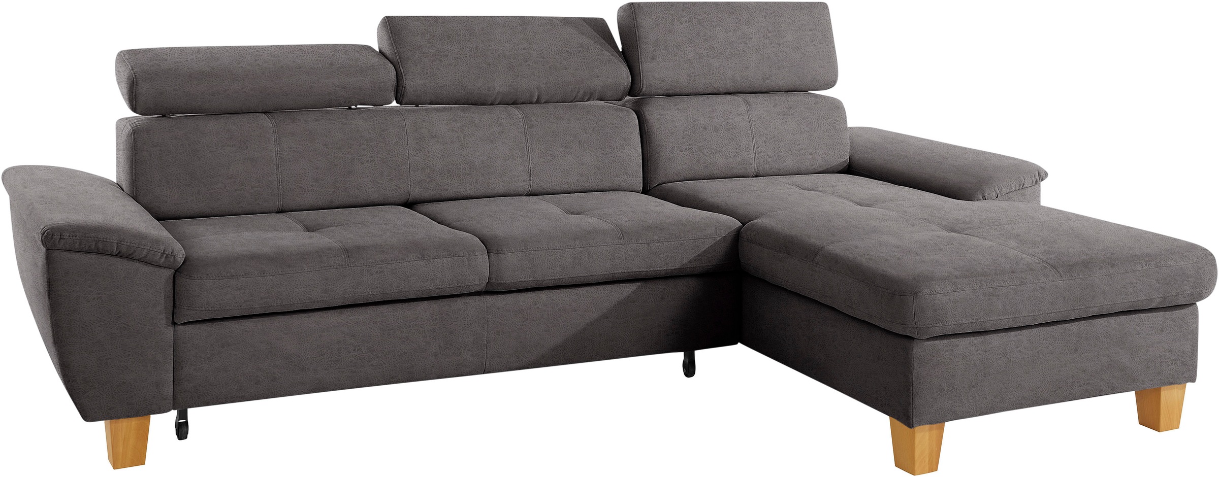 exxpo - sofa fashion Ecksofa »Enya, aufwendige Detailverarbeitung, hoher Sitzkomfort, bequem, L-Form«, inkl. Kopfteilverstellung, wahlweise mit Bettfunktion und Bettkasten
