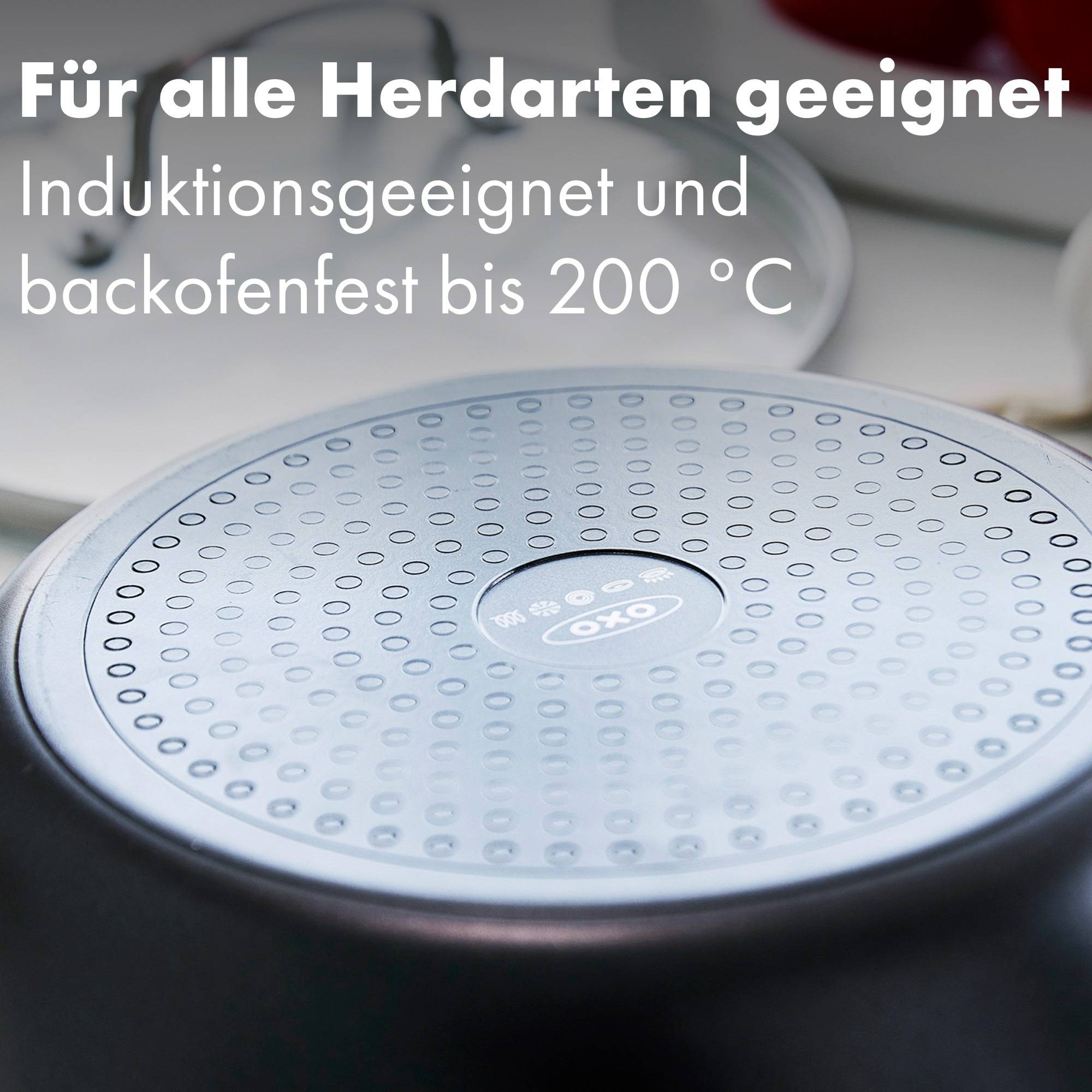 OXO Good Grips Bratpfanne »Antihaft-Agility Schmorpfanne mit Deckel« Aluminium 1 tlg. vom sanften Schmoren bis zur Sauce, Kochen im Alltag mühelos gemacht