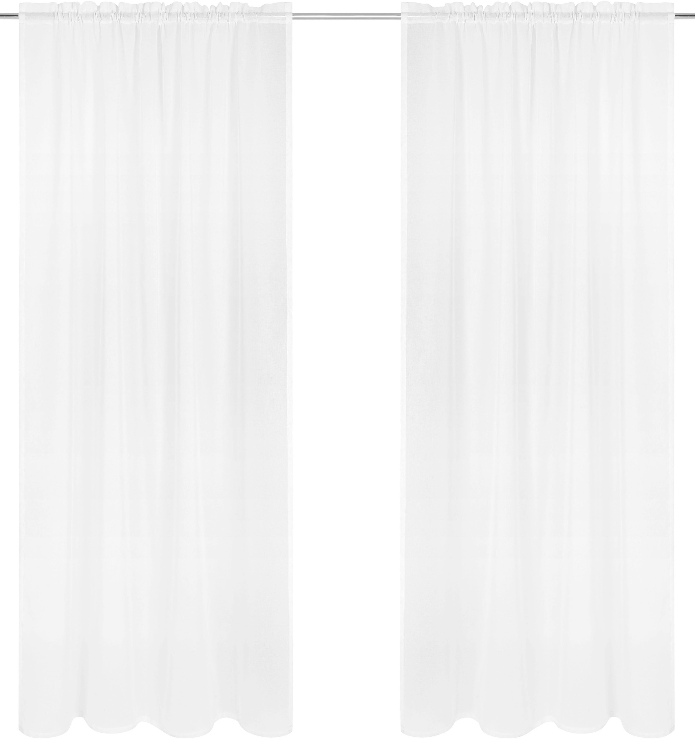 my home Gardine "Dolly" Stangendurchzug 1 Stk. tlg. transparent, Stangendur günstig online kaufen