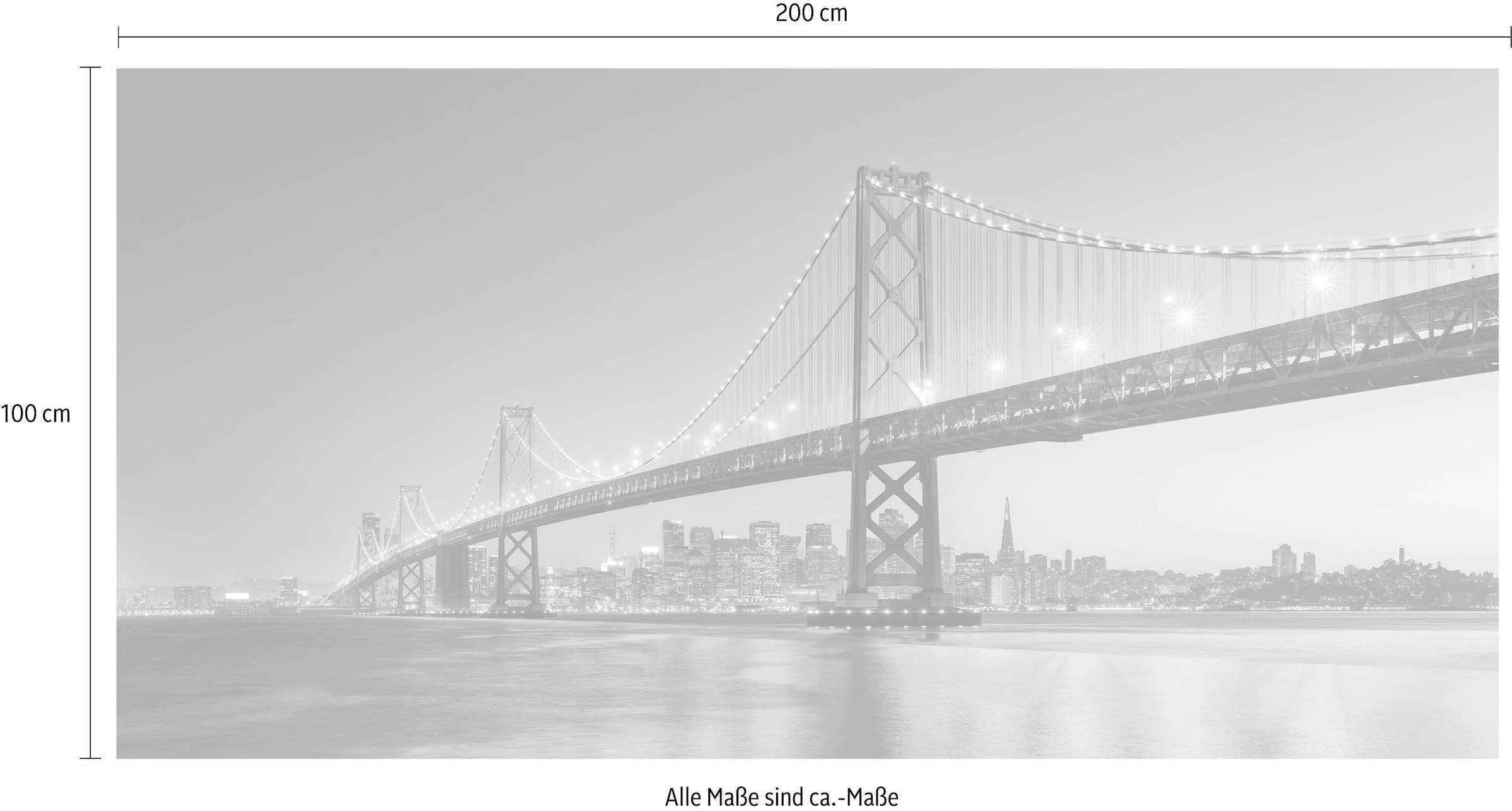 Komar Vliestapete »Spectacular San Francisco«, 200x100 cm (Breite x Höhe), Vliestapete, 100 cm Bahnbreite