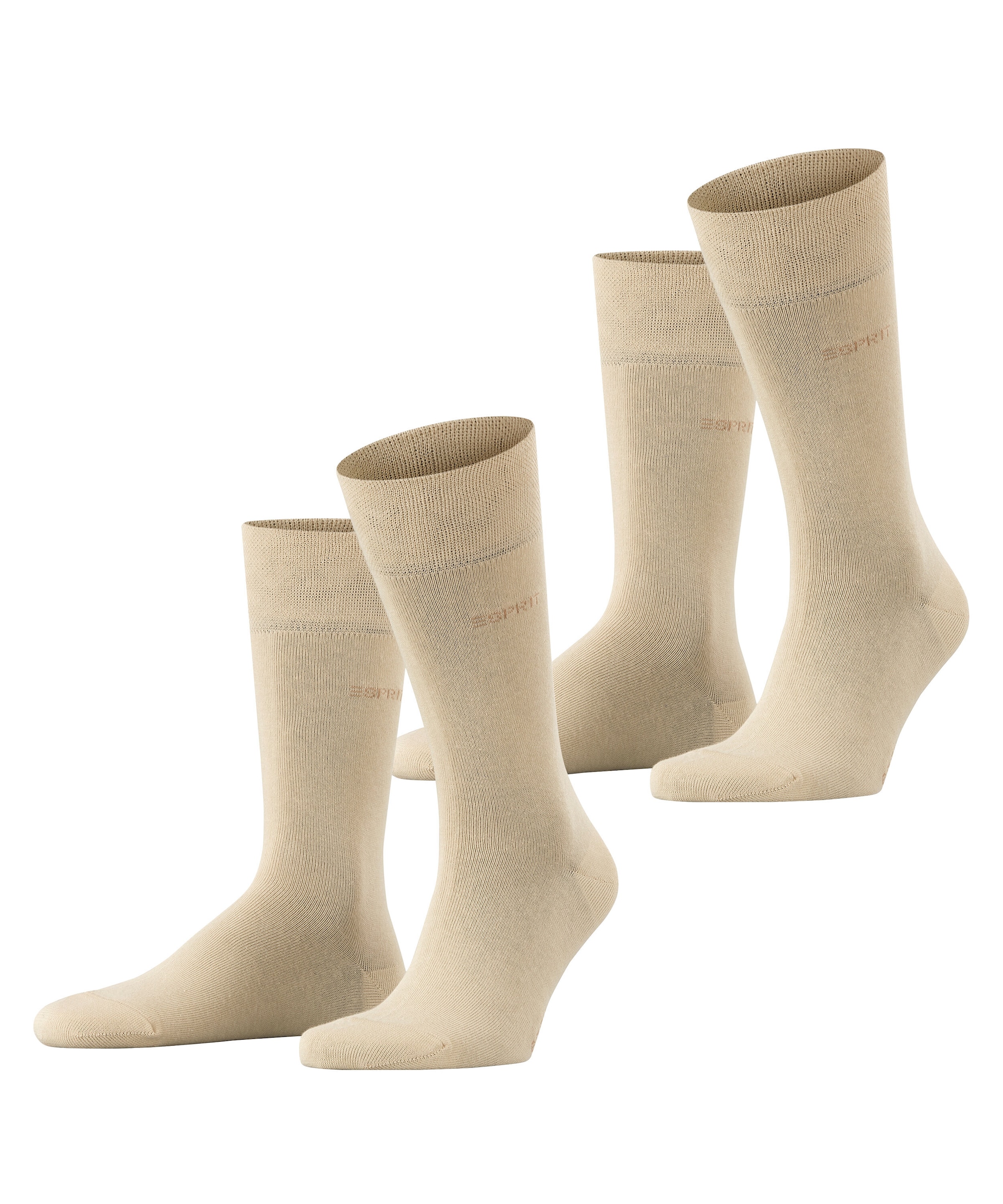 Esprit Socken "Basic Easy" 2er Pack, 2 Paar tlg. breiter Komfortbund, Doppe günstig online kaufen