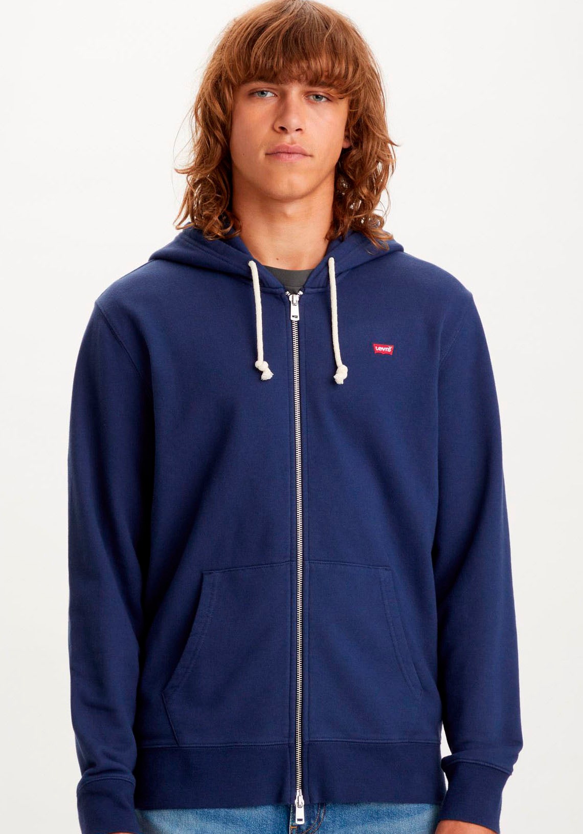 Levis Kapuzensweatjacke "NEW ORIGINAL ZIP UP" mit Logo-Stickerei und Kängur günstig online kaufen