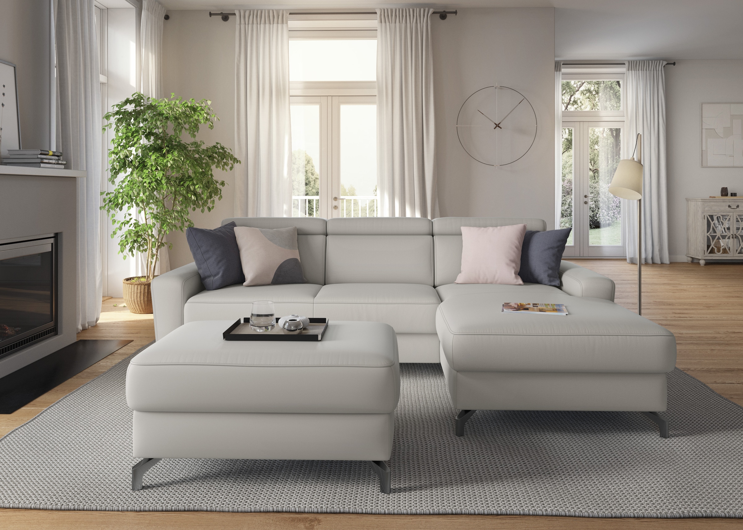 sit&more Ecksofa "Scarlett L-Form" inklusive Kopfteilverstellung, optional Schlaffunktion & Bettkasten