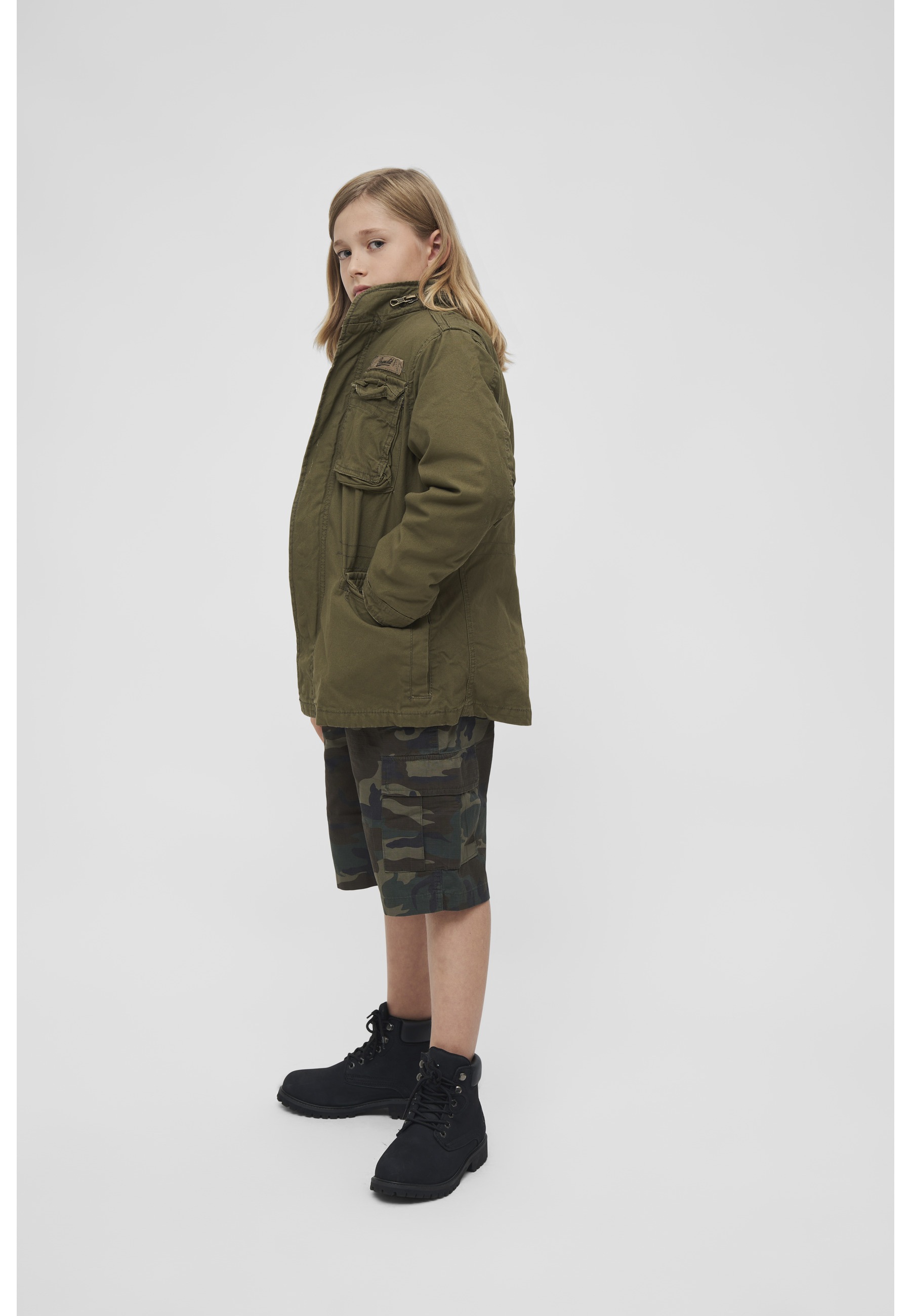 Brandit Parka »Brandit Herren Kids M65 Giant Jacket« 1 Stk. tlg. mit Kapuze