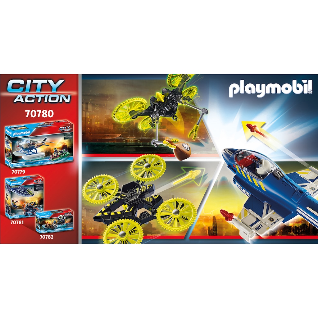 Playmobil® Konstruktions-Spielset »Polizei-Jet: Drohnen-Verfolgung (70780), City Action«, (44 St.)