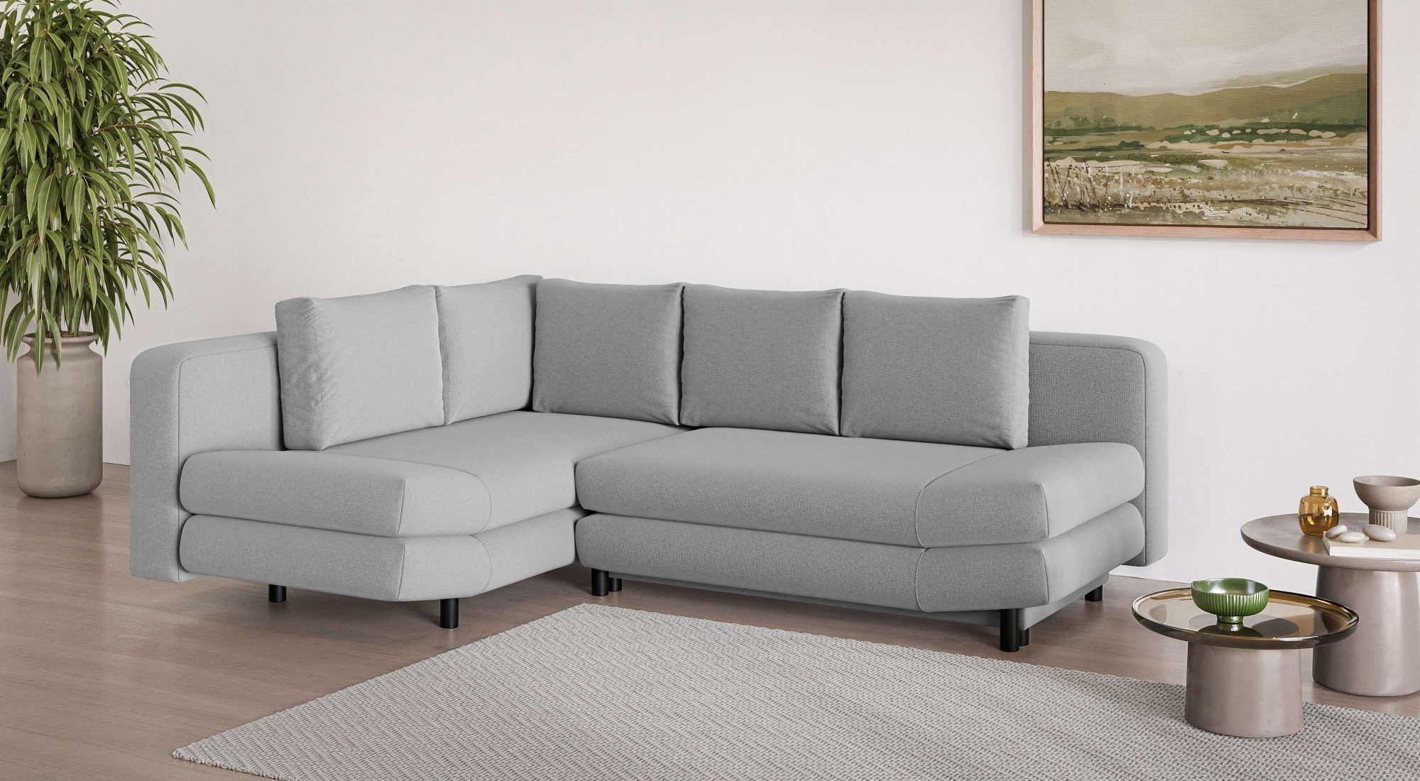 Home affaire Ecksofa "LENNARA Schlafsofa mit Bettkasten, Maße B/T/H: 234/17 günstig online kaufen