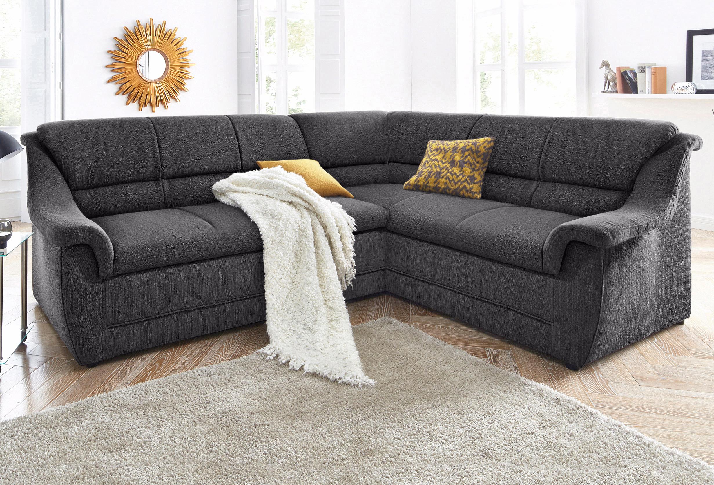 DOMO collection Ecksofa "Lale zeitlose Formensprache, komfortabel, Breite 251cm, L-Form" mit langem Schenkel, wahlweise mit Bettfunktion